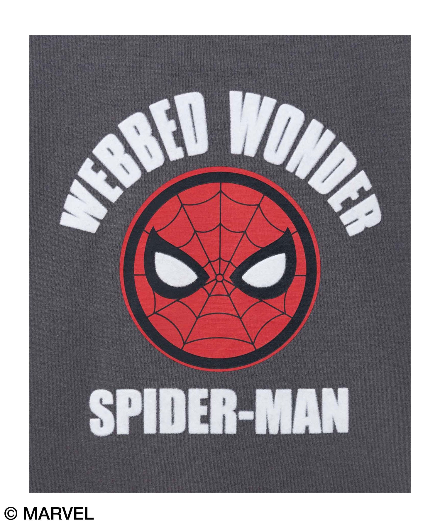 マックハウス Mac-House MARVEL マーベル スパイダーマン/フロッキー長袖Tシャツ （チャコール） チャコール