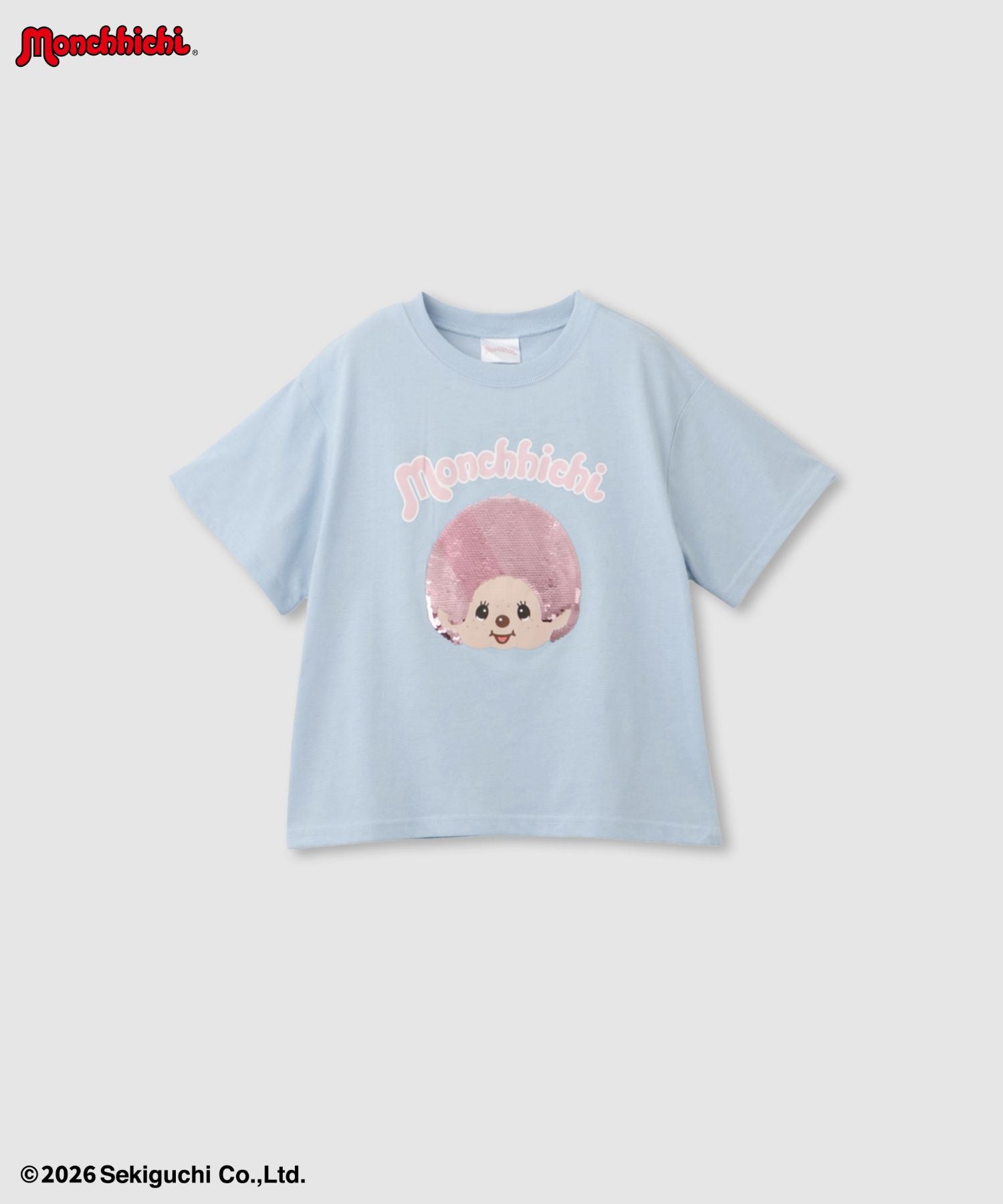 マックハウス Mac-House モンチッチ スパンコールTシャツ （サックス） サックス
