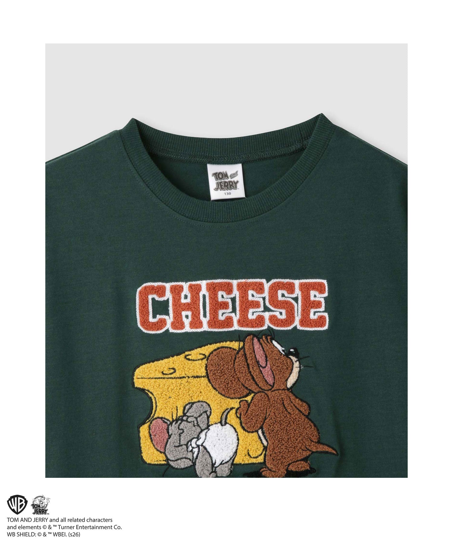 マックハウス Mac-House Tom and Jerry サガラ刺繍Tシャツ （グリーン） グリーン