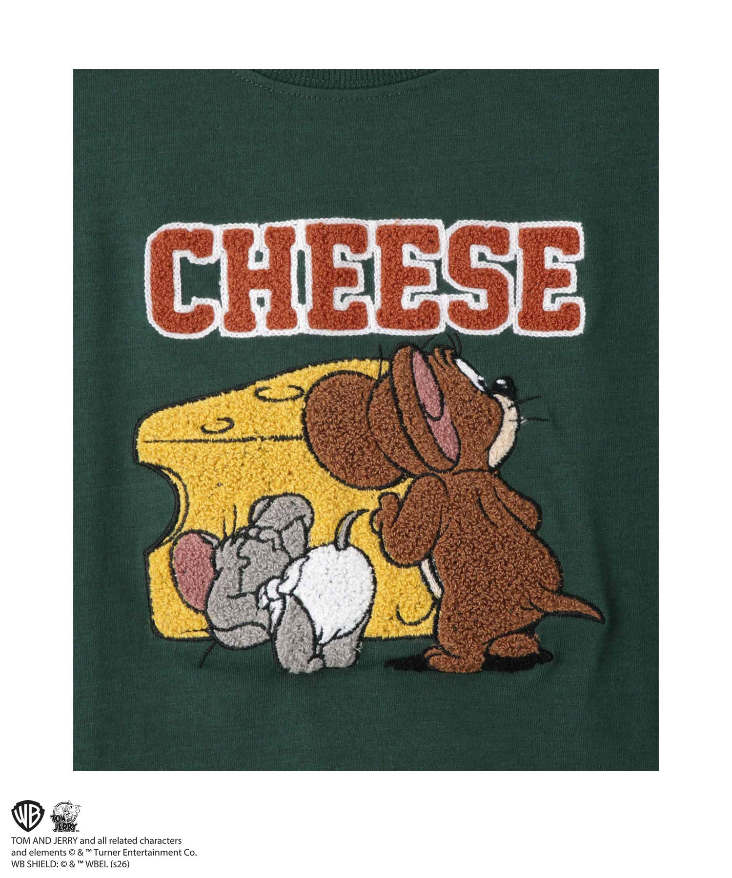マックハウス Mac-House Tom and Jerry サガラ刺繍Tシャツ （グリーン） グリーン