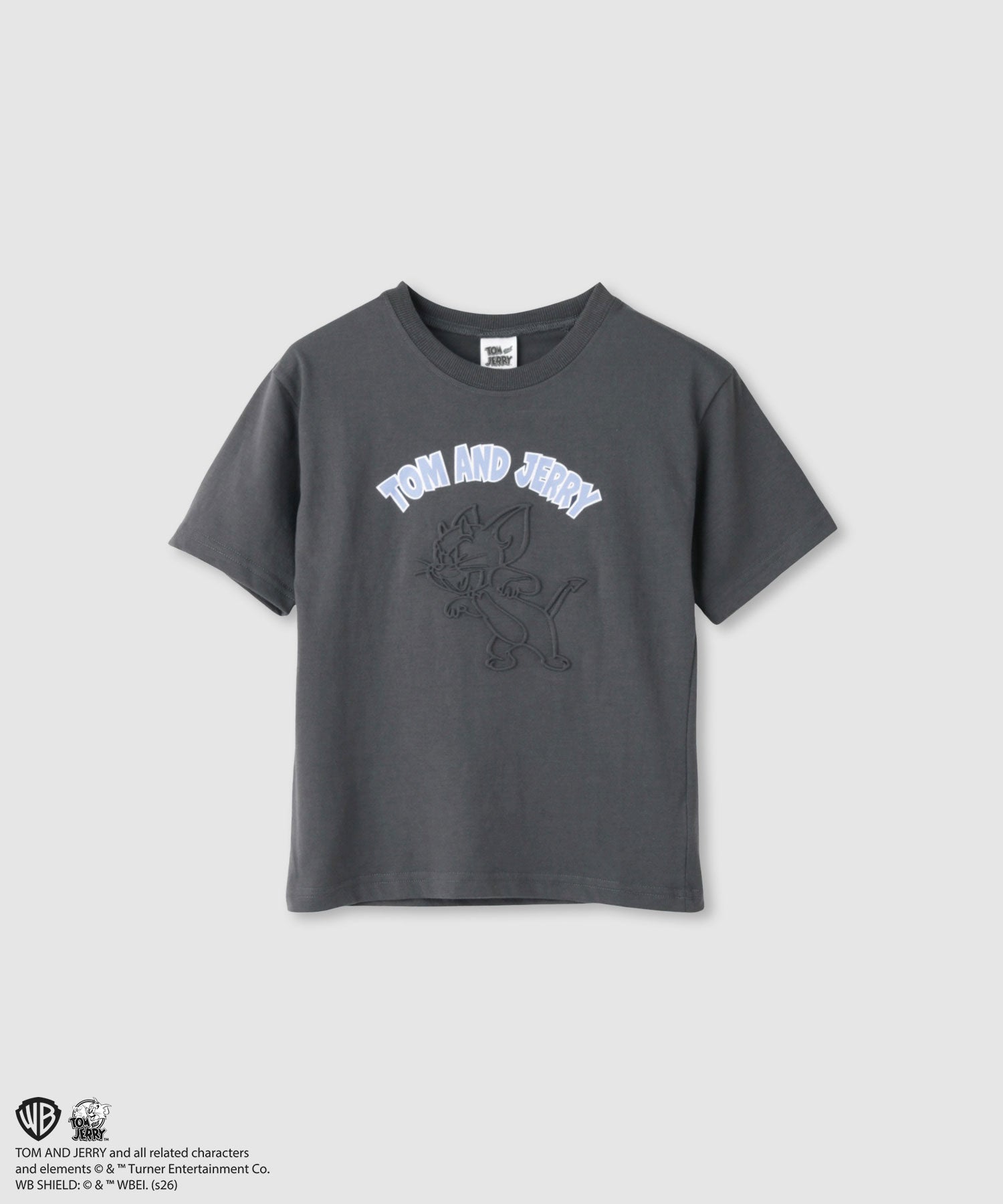 マックハウス Mac-House Tom and Jerry エンボス加工Tシャツ （チャコール） チャコール