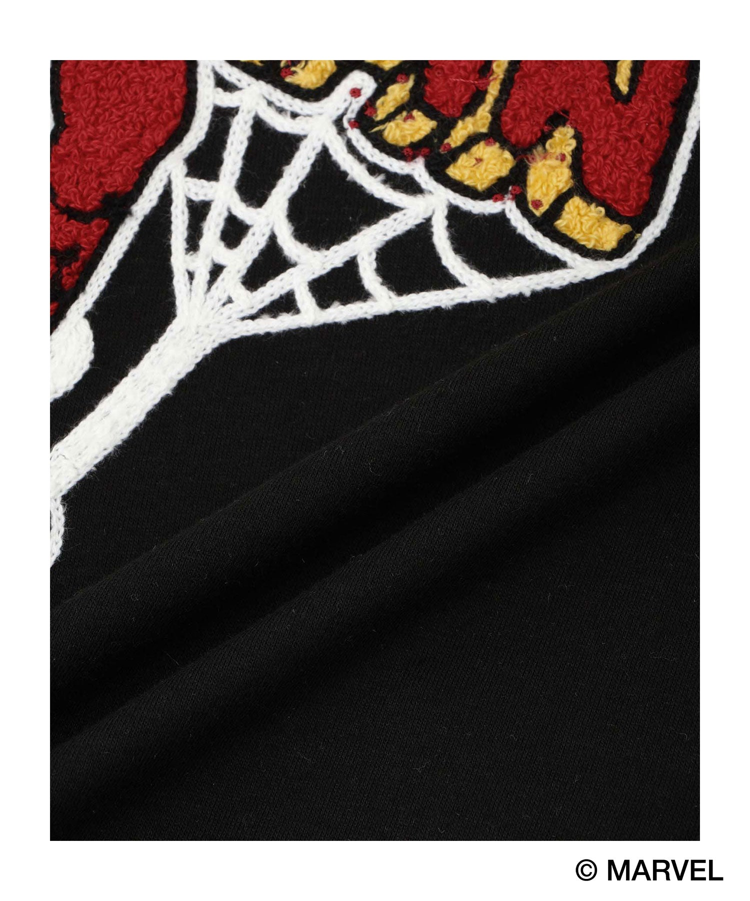 マックハウス Mac-House MARVEL マーベル 『スパイダーマン』 / サガラ刺繍Tシャツ （ブラック） ブラック