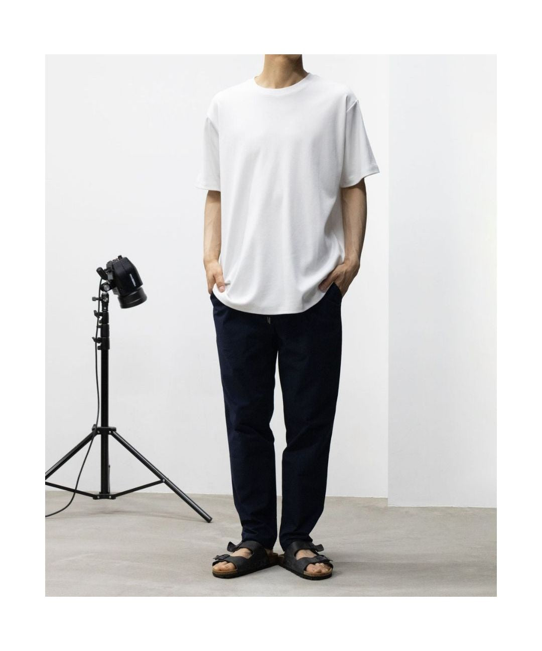 Mac-House SARARI Navy Sarari Pure Silket T-shirt QMH/03941SS
