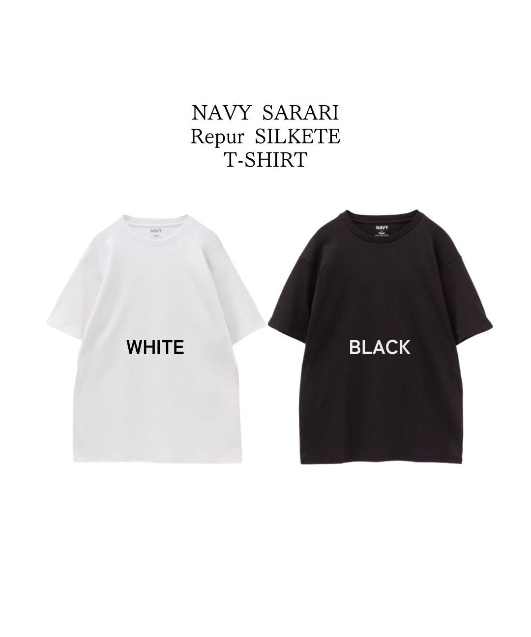 Mac-House SARARI Navy Sarari Pure Silket T-shirt QMH/03941SS