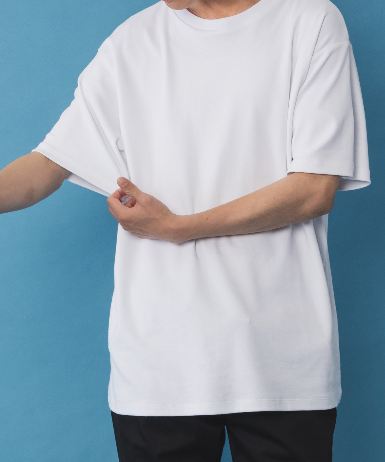 Mac-House SARARI Navy Sarari Pure Silket T-shirt QMH/03941SS
