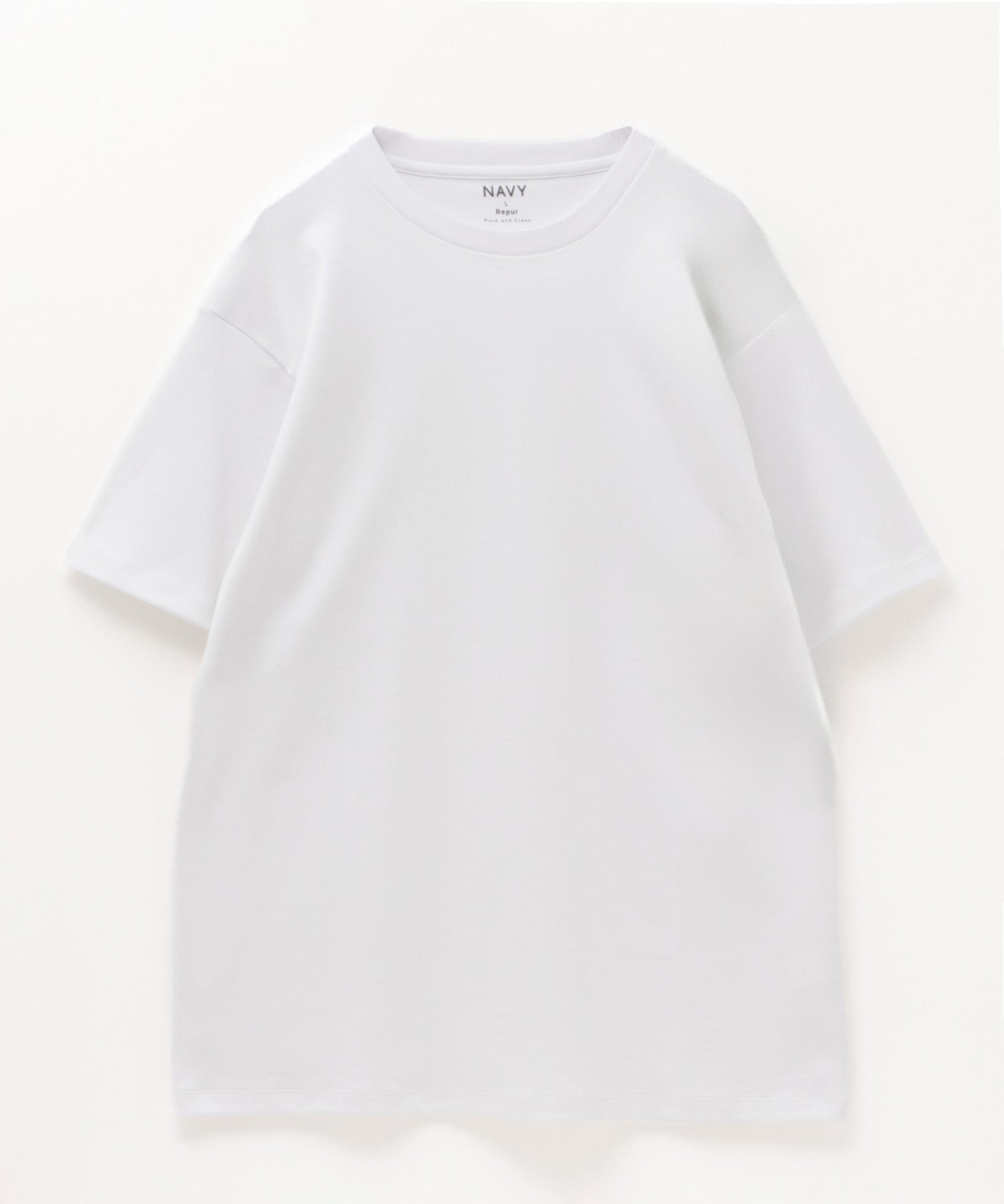 Mac-House SARARI Navy Sarari Pure Silket T-shirt QMH/03941SS