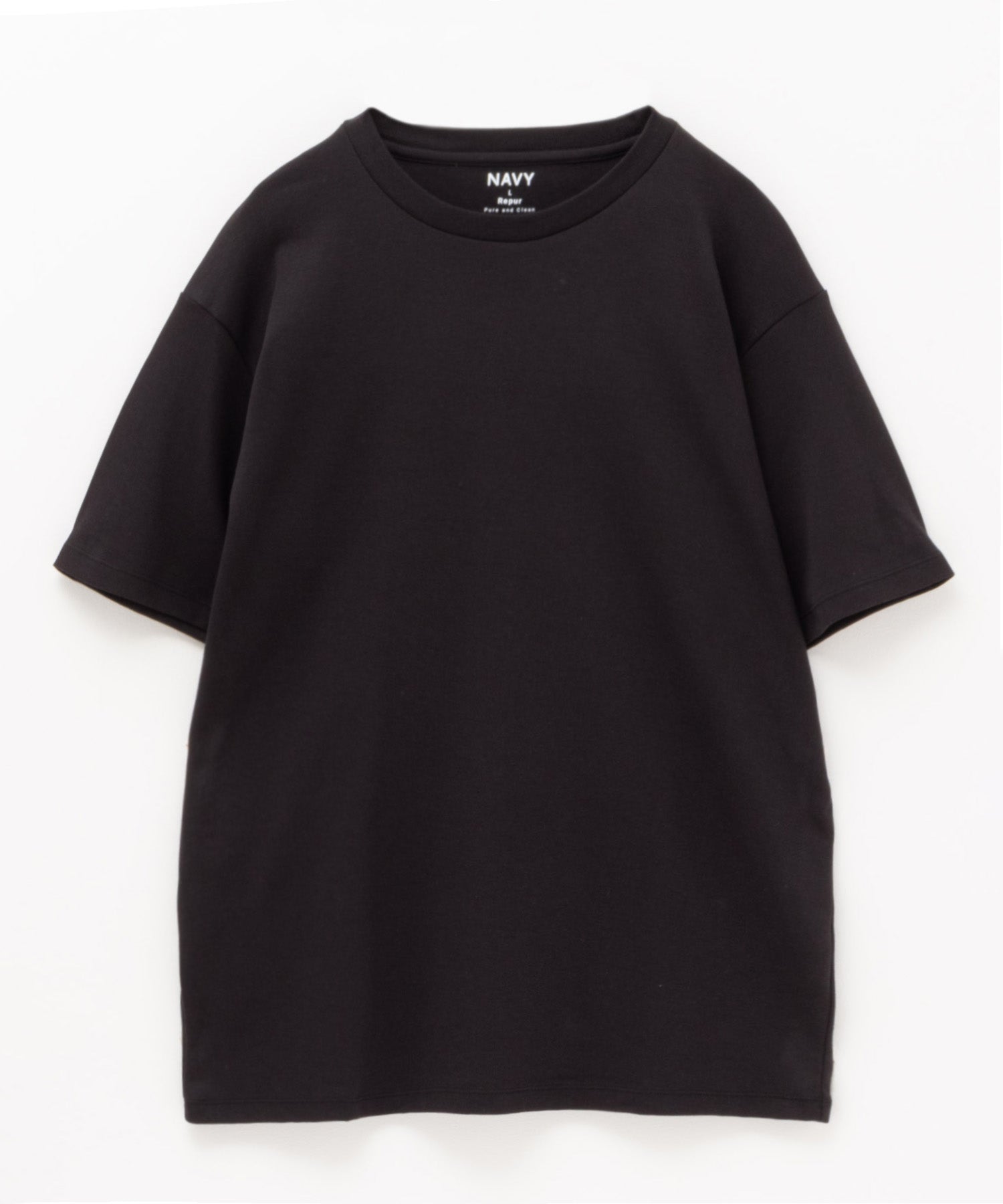 Mac-House SARARI Navy Sarari Pure Silket T-shirt QMH/03941SS