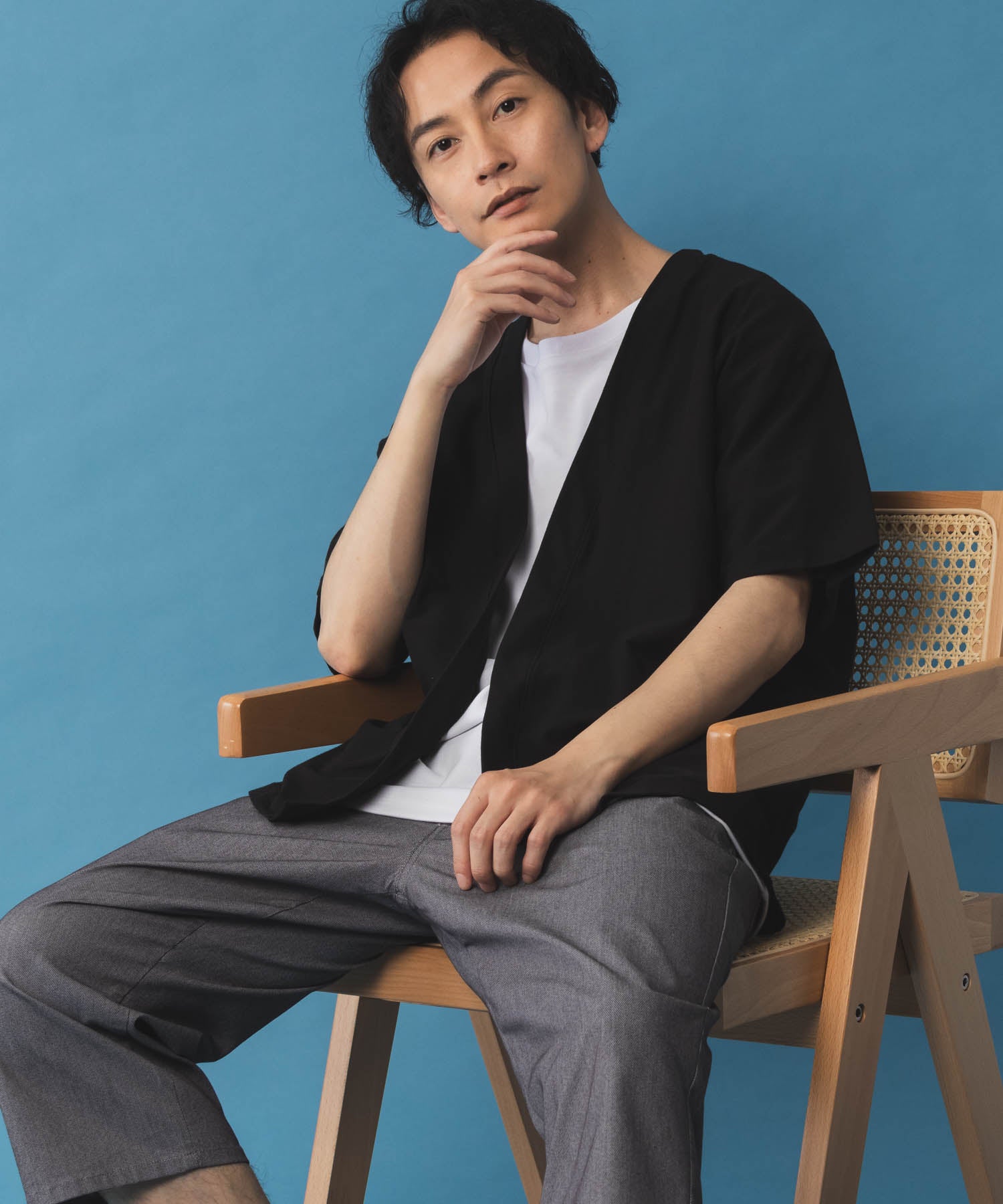 マックハウス Mac-House SARARI サラリ NAVY 冷感着流しカーディガン T2ー24SSーMCー7