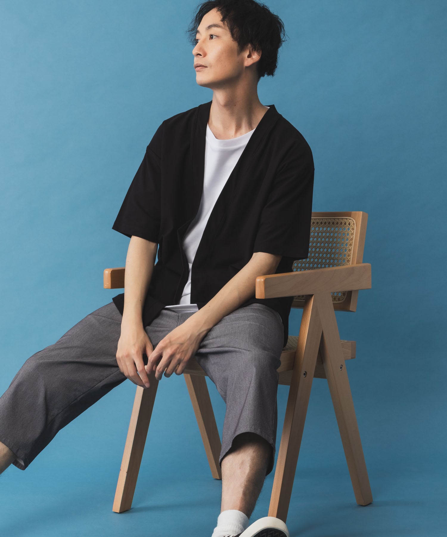 マックハウス Mac-House SARARI サラリ NAVY 冷感着流しカーディガン T2ー24SSーMCー7