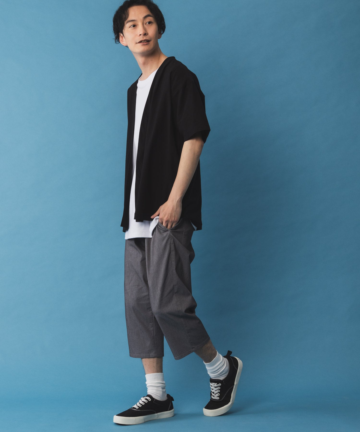 マックハウス Mac-House SARARI サラリ NAVY 冷感着流しカーディガン T2ー24SSーMCー7