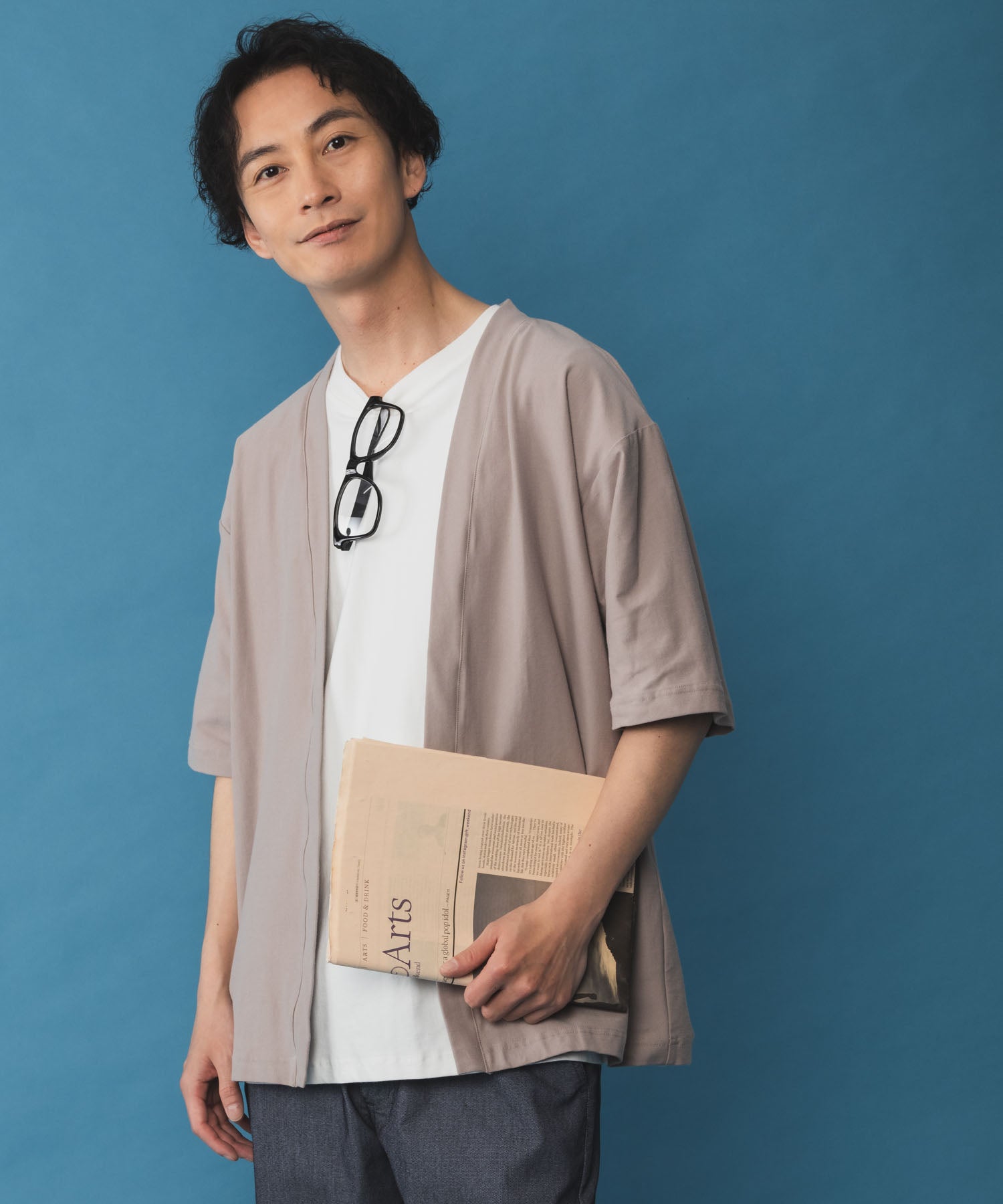 マックハウス Mac-House SARARI サラリ NAVY 冷感着流しカーディガン T2ー24SSーMCー7