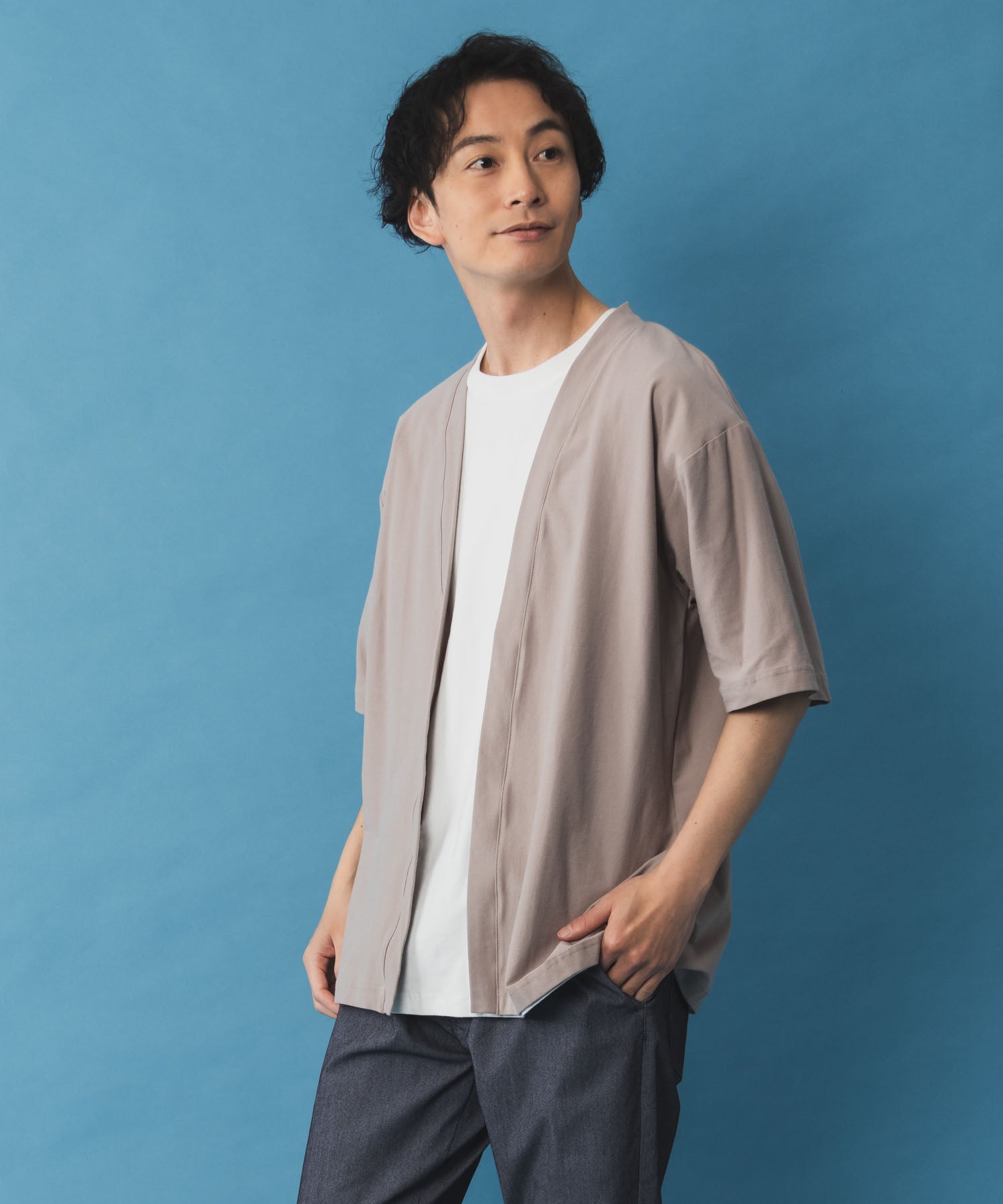 マックハウス Mac-House SARARI サラリ NAVY 冷感着流しカーディガン T2ー24SSーMCー7