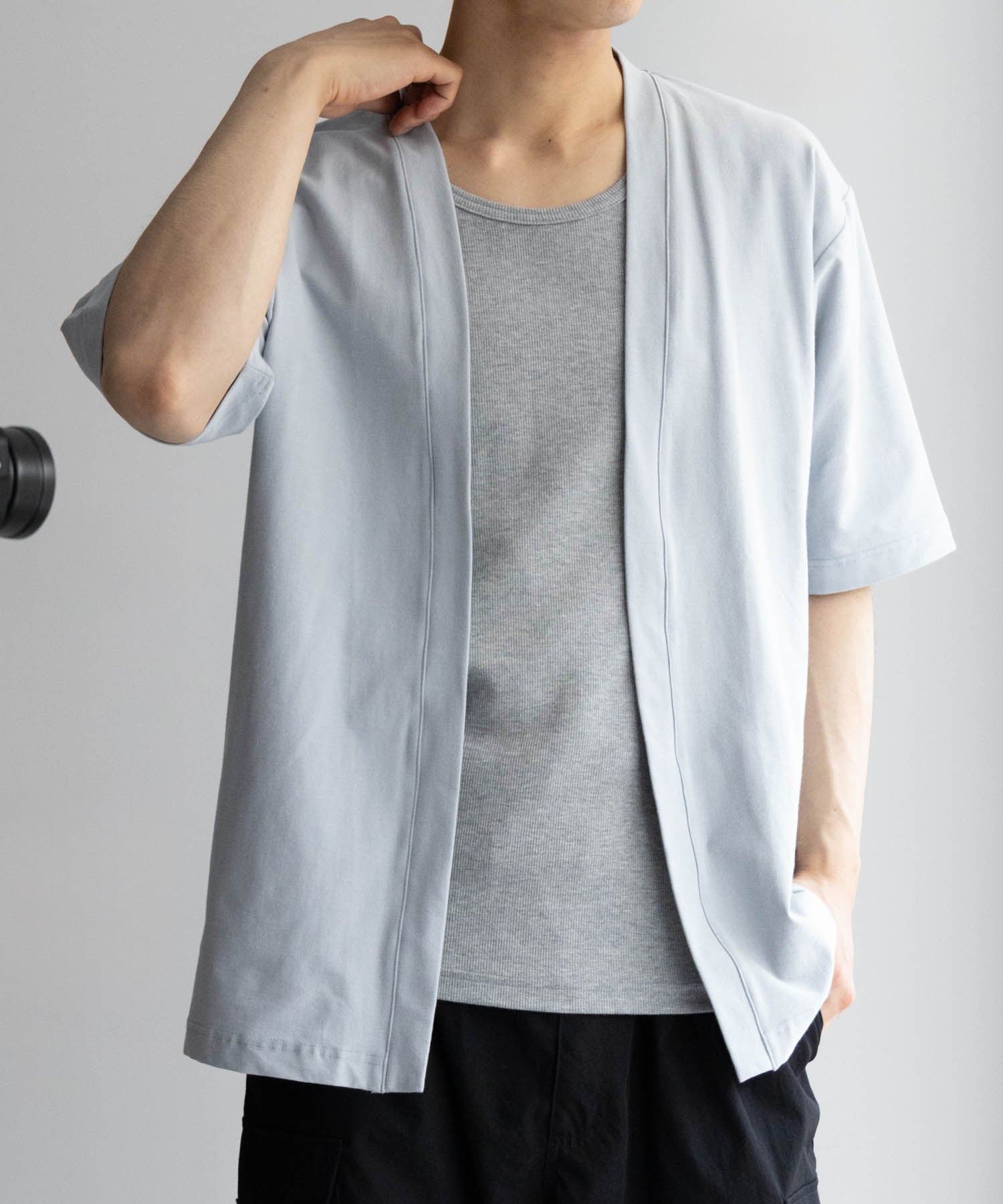 マックハウス Mac-House SARARI サラリ NAVY 冷感着流しカーディガン T2ー24SSーMCー7