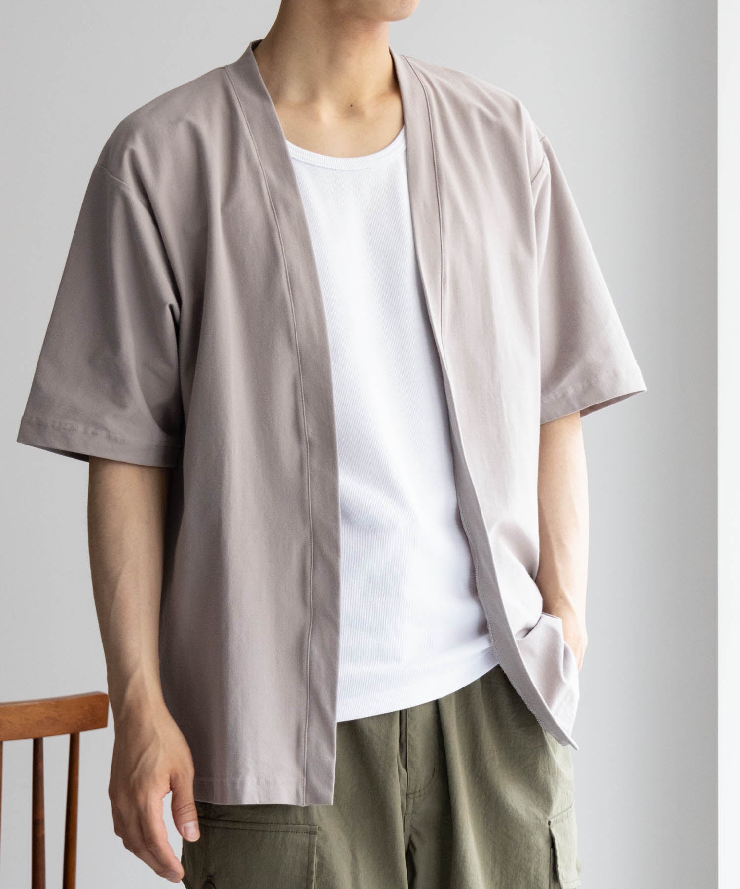 マックハウス Mac-House SARARI サラリ NAVY 冷感着流しカーディガン T2ー24SSーMCー7