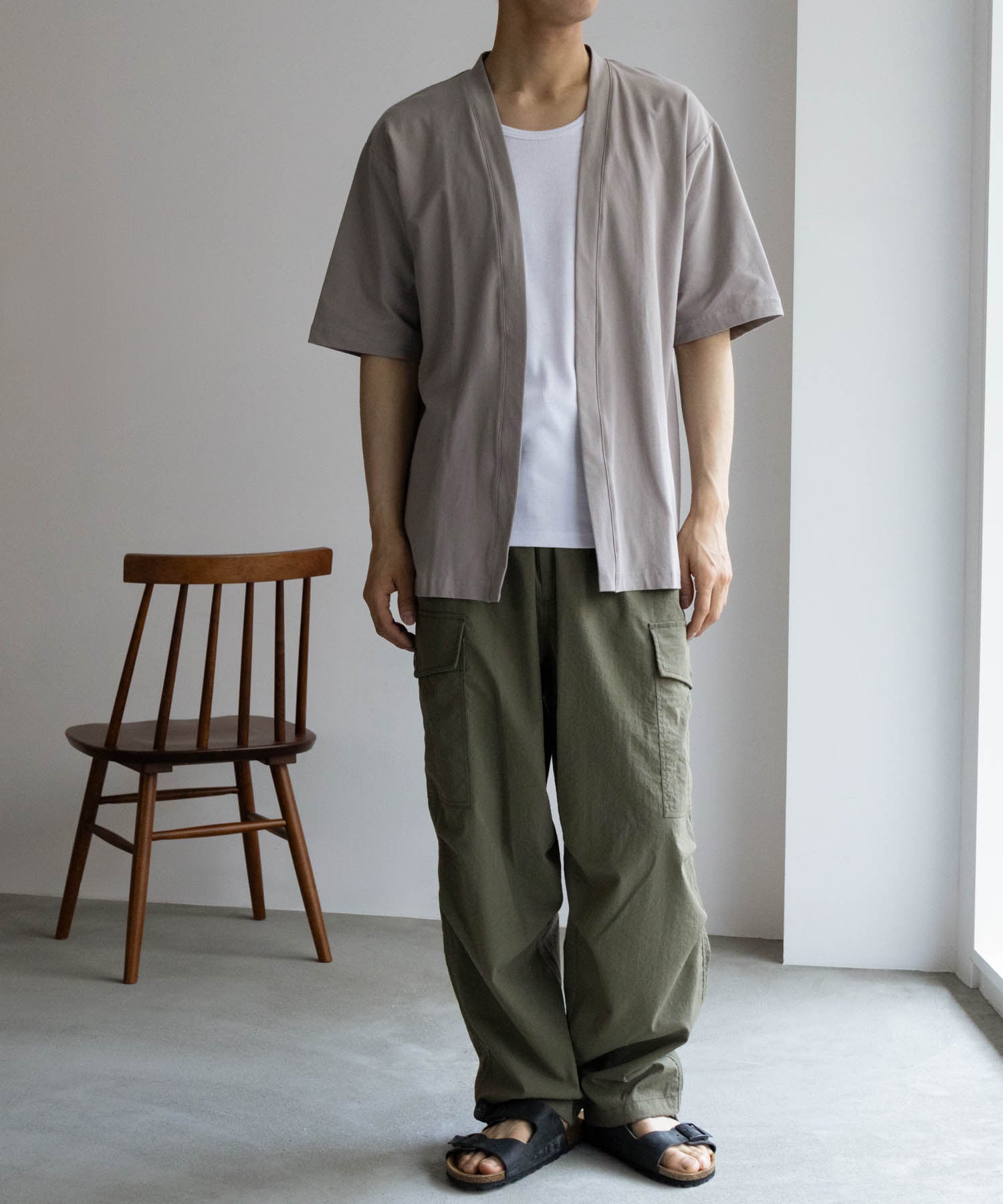 マックハウス Mac-House SARARI サラリ NAVY 冷感着流しカーディガン T2ー24SSーMCー7
