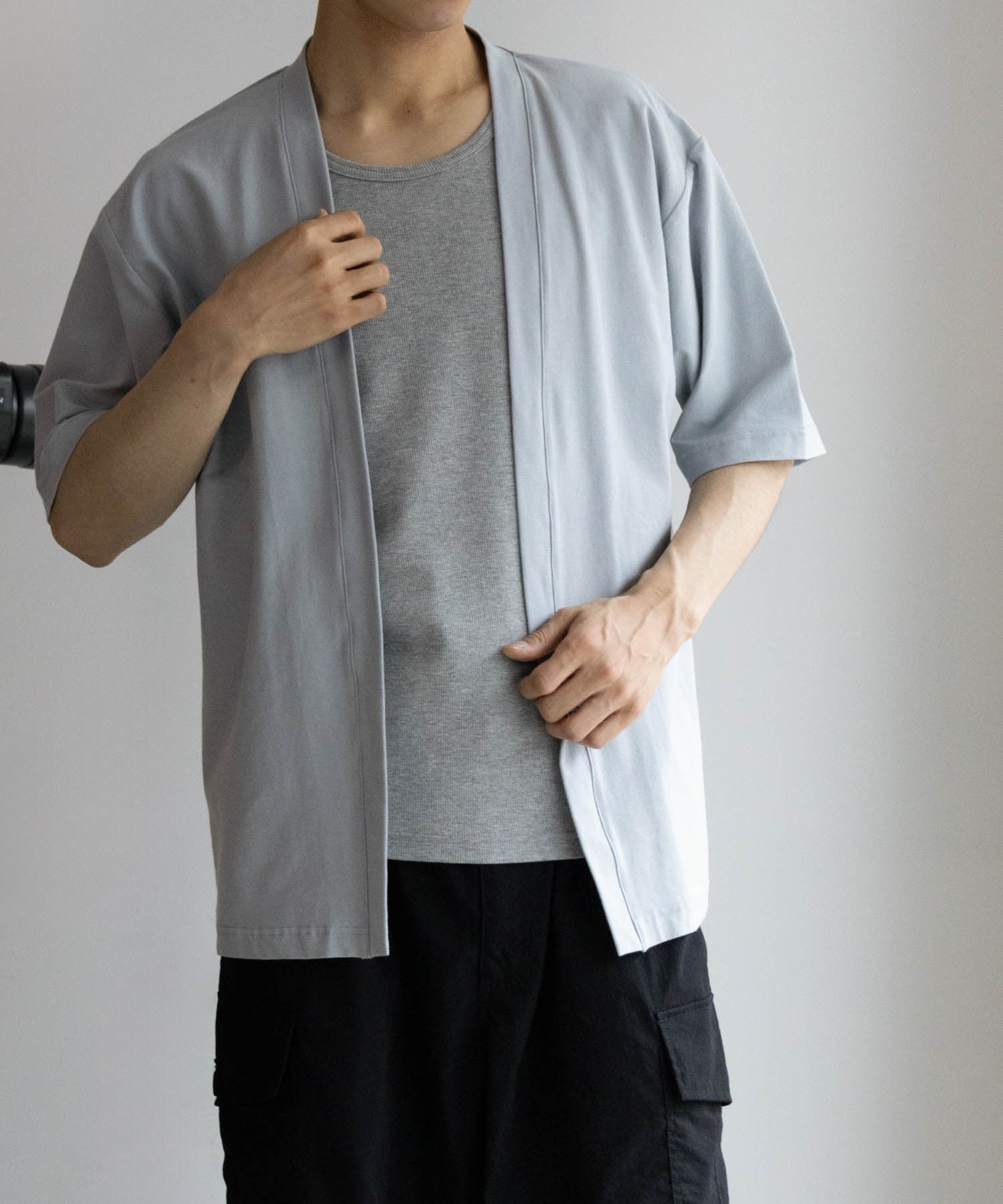 マックハウス Mac-House SARARI サラリ NAVY 冷感着流しカーディガン T2ー24SSーMCー7