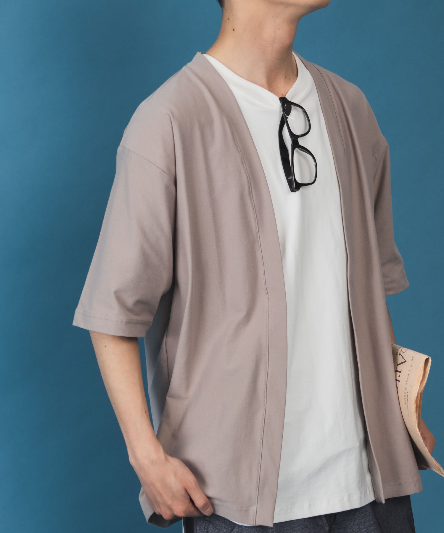 マックハウス Mac-House SARARI サラリ NAVY 冷感着流しカーディガン T2ー24SSーMCー7