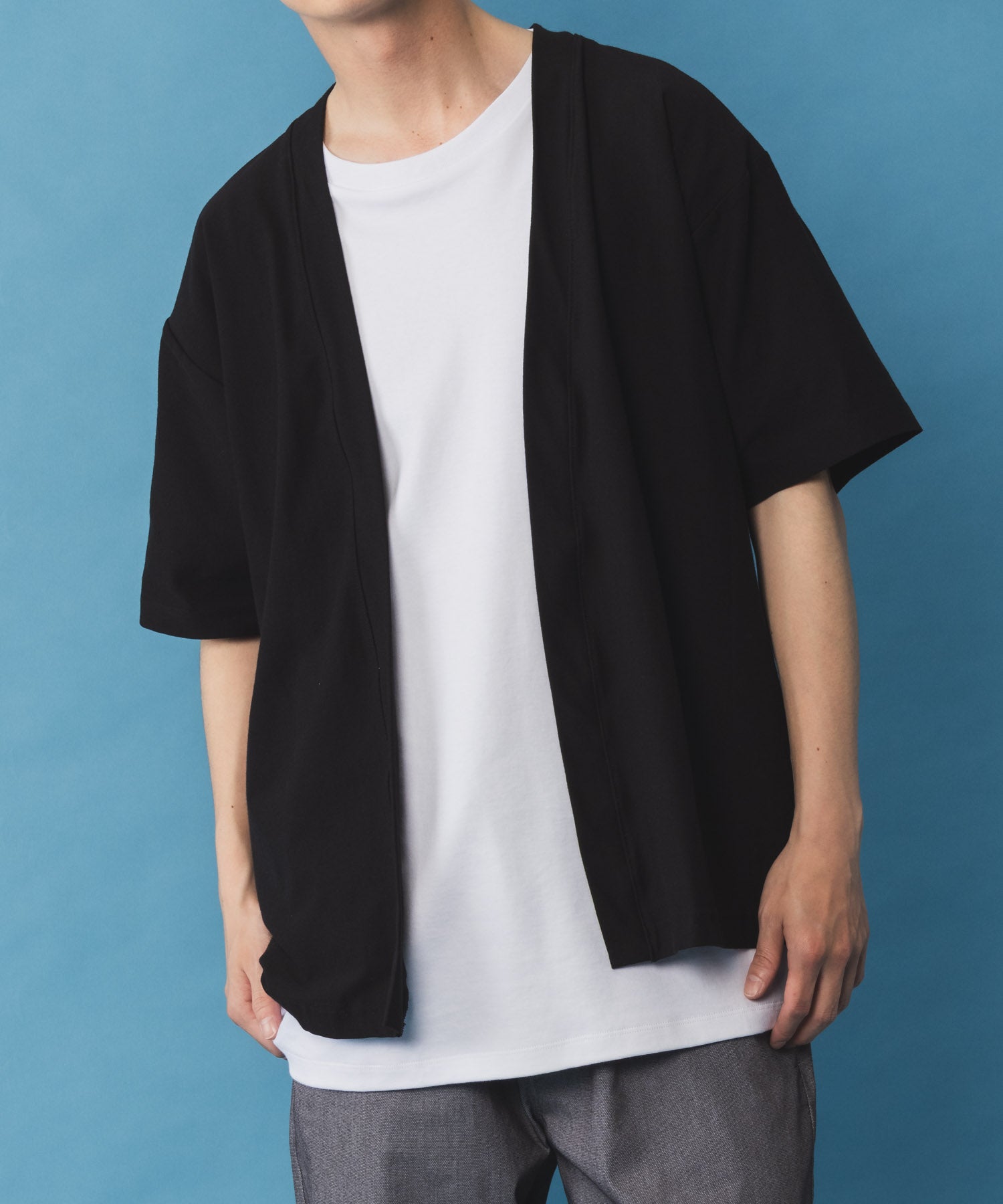 マックハウス Mac-House SARARI サラリ NAVY 冷感着流しカーディガン T2ー24SSーMCー7
