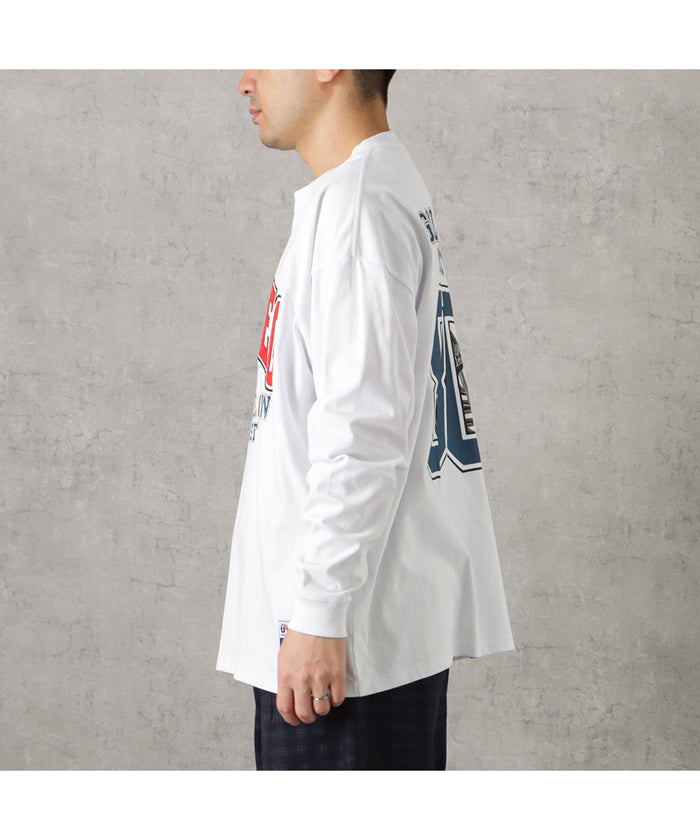 マックハウス Mac-House グッドウェア  x NUTMEG スーパービッグシルエット ロゴロングスリーブTシャツ 2W7ー62203