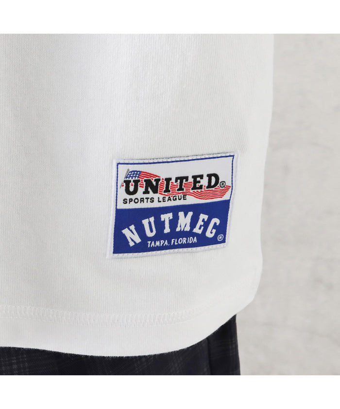 マックハウス Mac-House グッドウェア  x NUTMEG スーパービッグシルエット ロゴロングスリーブTシャツ 2W7ー62203