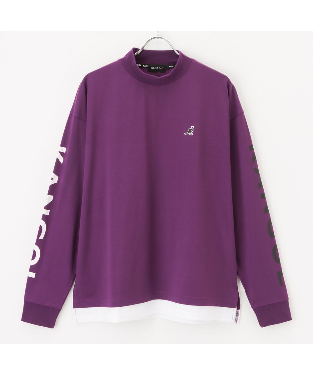 Mac-House KANGOL Mock Neck Long Sleeve T-Shirt KPMC-10281-EC
