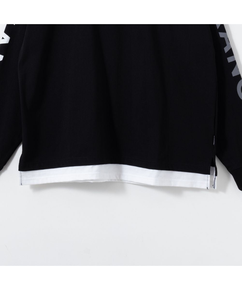 Mac-House KANGOL Mock Neck Long Sleeve T-Shirt KPMC-10281-EC