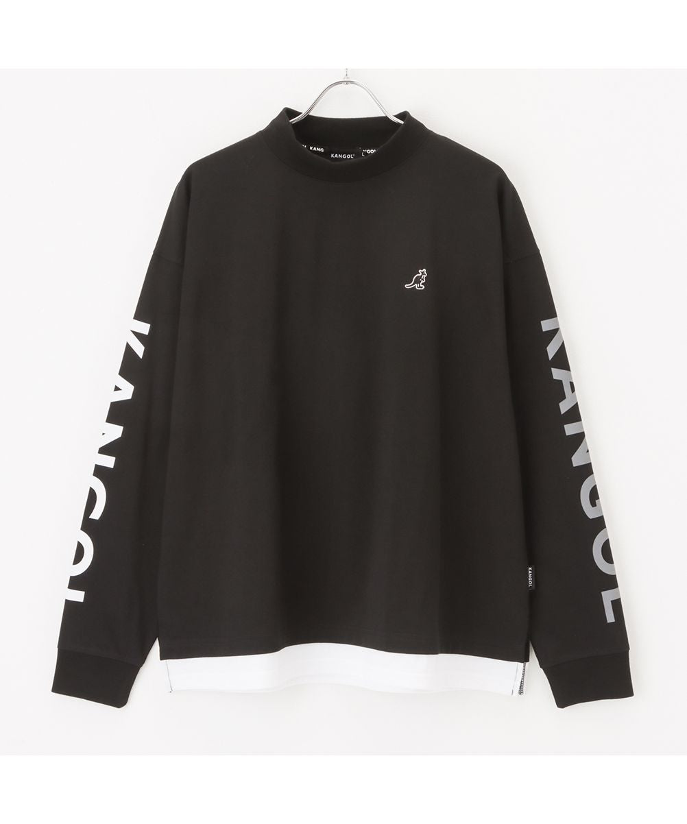 Mac-House KANGOL Mock Neck Long Sleeve T-Shirt KPMC-10281-EC