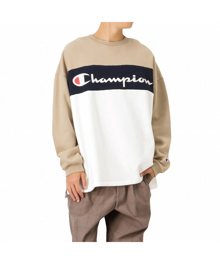 マックハウス Mac-House Champion チャンピオン ロングスリーブTシャツ C3ーS024 （ベージュ） ベージュ