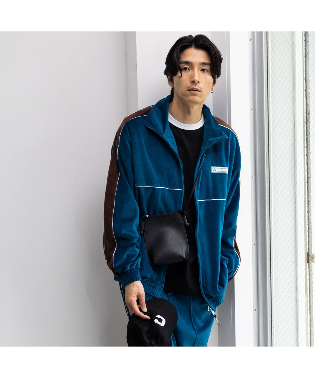 マックハウス Mac-House VISION STREET WEAR ヴィジョンストリートウェア ベロアトラックジャケット 3705013ーEC