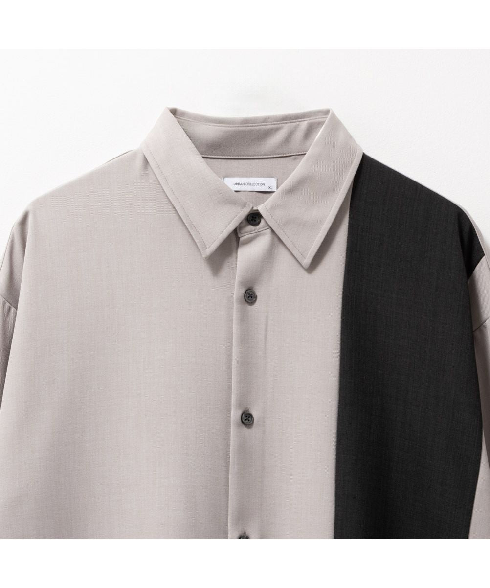 Mac-House URBAN COLLECTION Urban Collection Poly Twill Switch Long Sleeve Shirt 24UC-YGM002