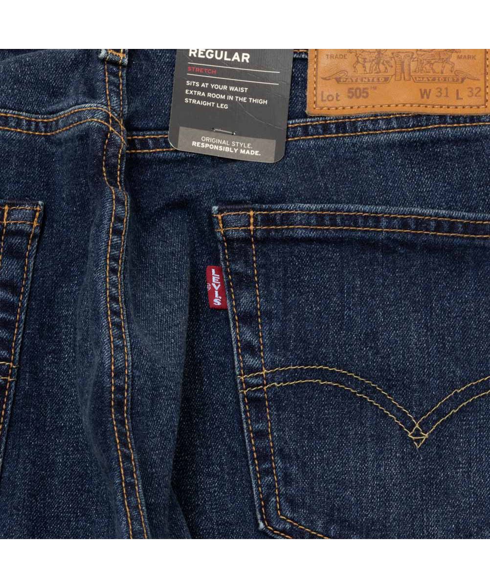 Mac-House Levi's 505 Regular Fit Straight Denim Pants 00505-1556
