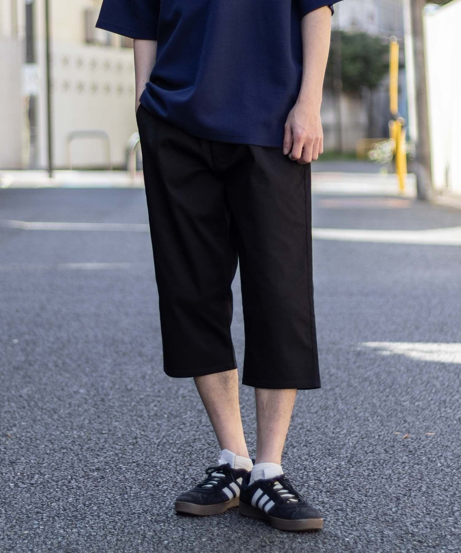 マックハウス Mac-House NAVY 裏メッシュドビークロップドパンツ （ブラック） ブラック