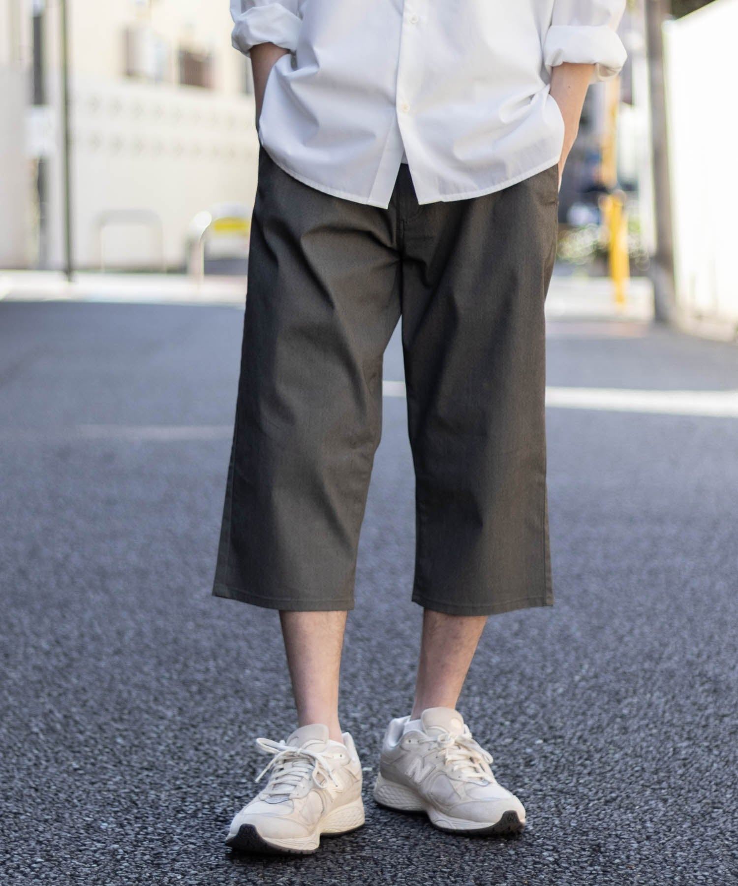 マックハウス Mac-House NAVY 裏メッシュドビークロップドパンツ （ブラック） ブラック