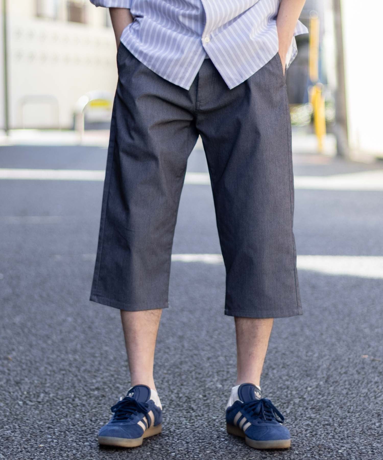 マックハウス Mac-House NAVY 裏メッシュドビークロップドパンツ （ブラック） ブラック