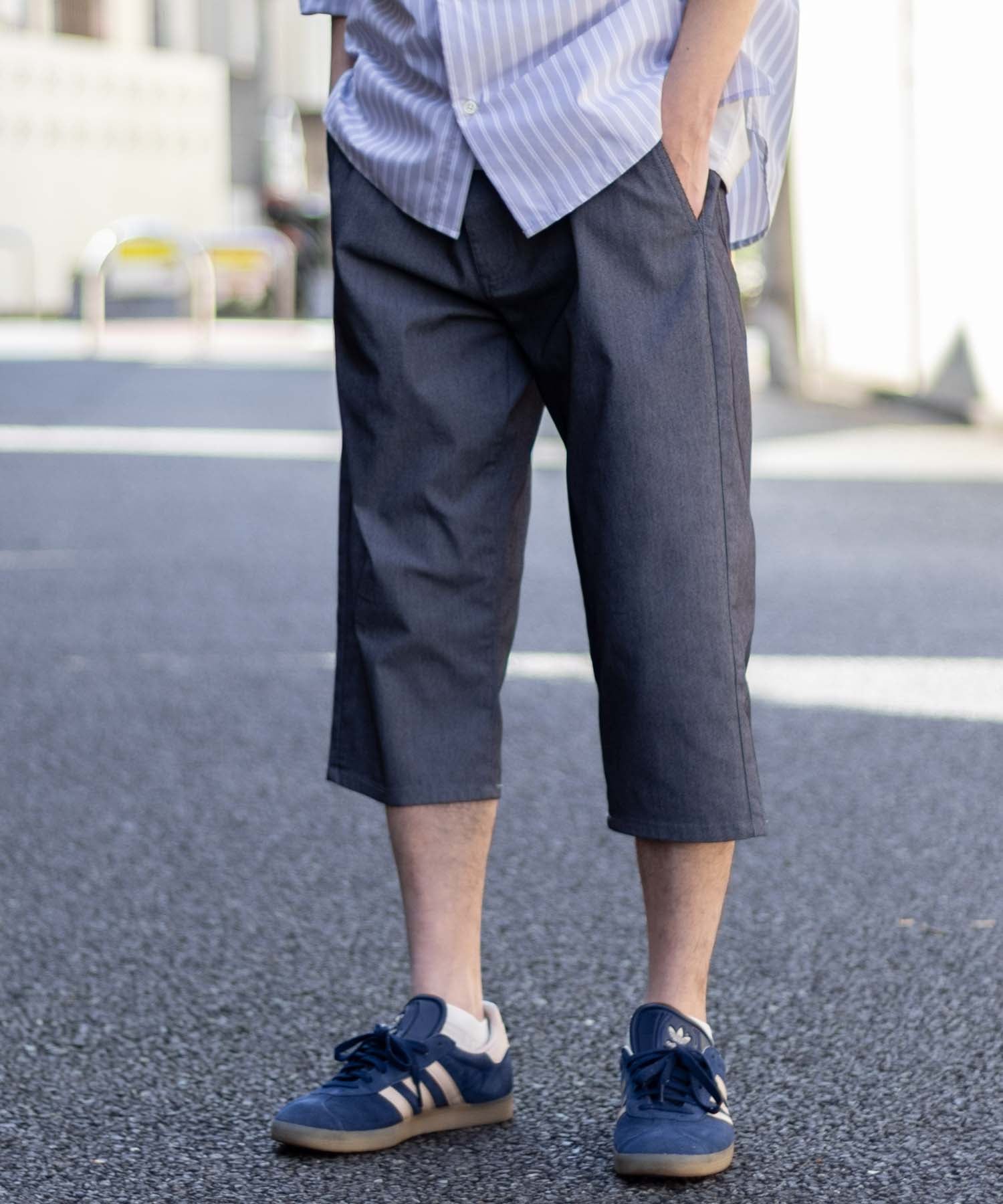 マックハウス Mac-House NAVY 裏メッシュドビークロップドパンツ （ブラック） ブラック