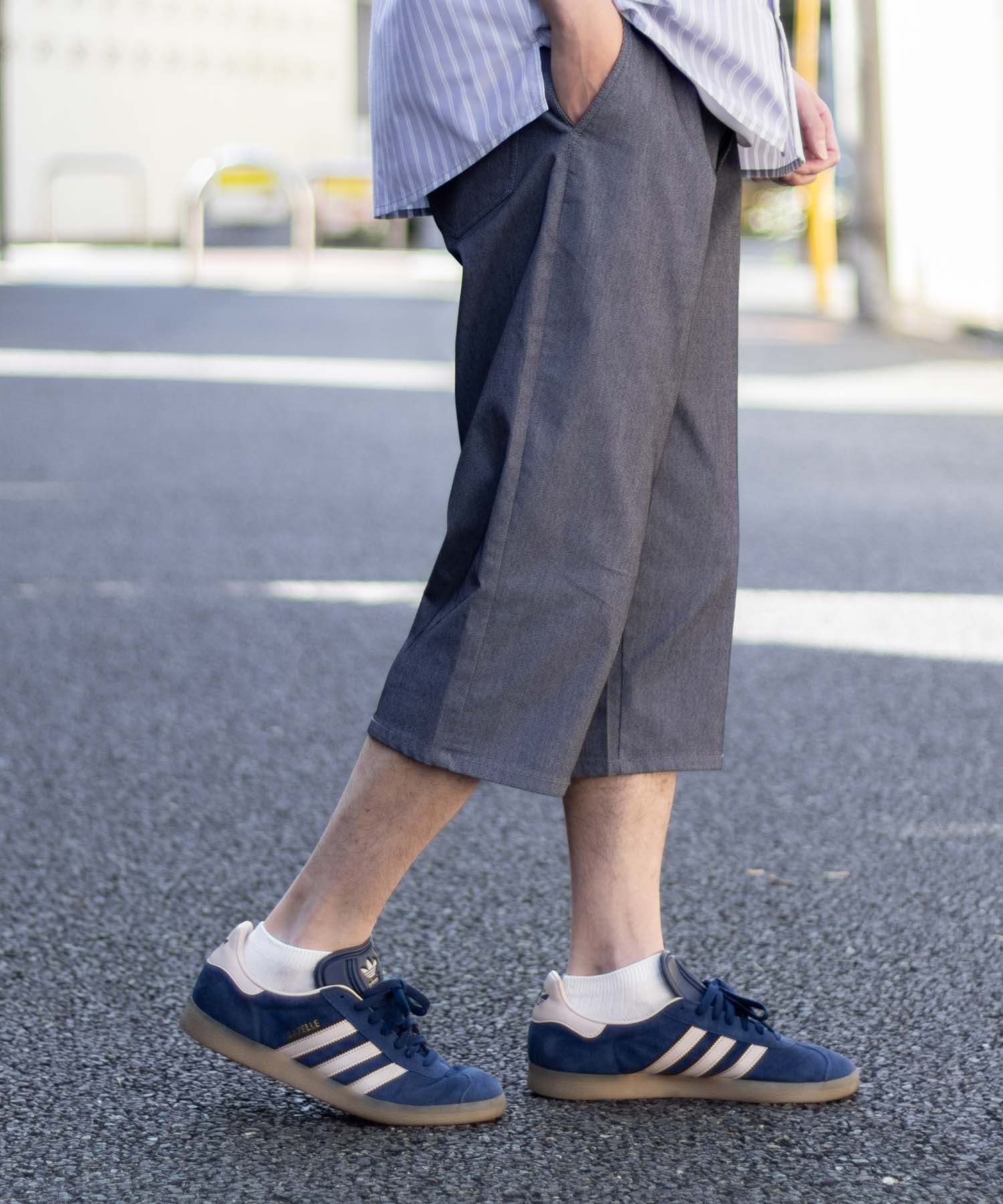 マックハウス Mac-House NAVY 裏メッシュドビークロップドパンツ （ブラック） ブラック