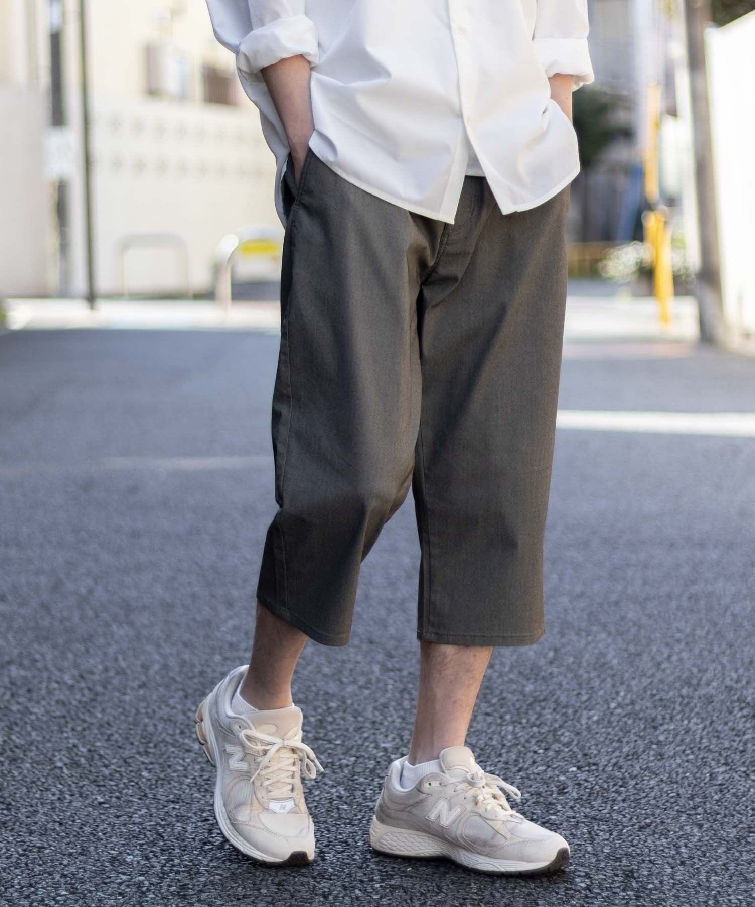 マックハウス Mac-House NAVY 裏メッシュドビークロップドパンツ （ブラック） ブラック