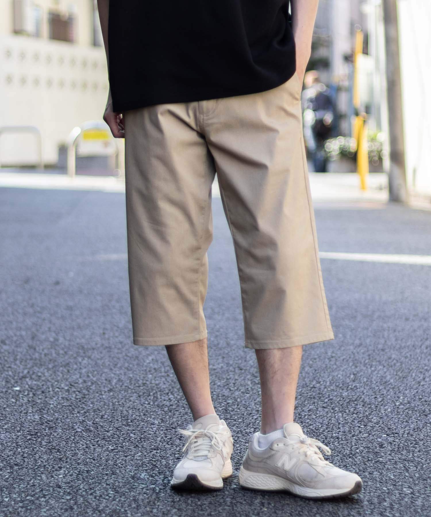 マックハウス Mac-House NAVY 裏メッシュドビークロップドパンツ （ライトベージュ） ライトベージュ