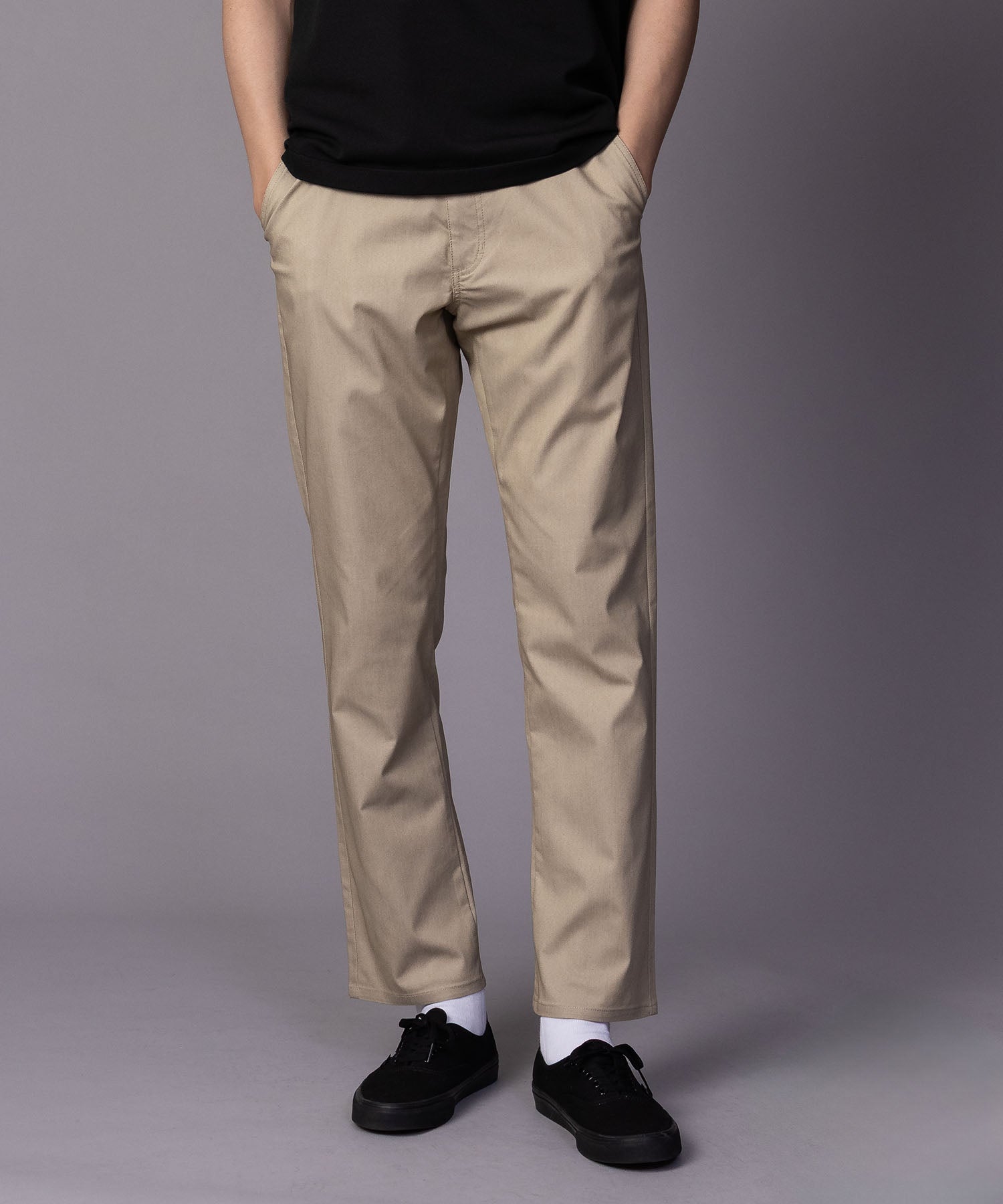 マックハウス Mac-House NAVY 裏メッシュドビーストレートパンツ （ライトベージュ） ライトベージュ