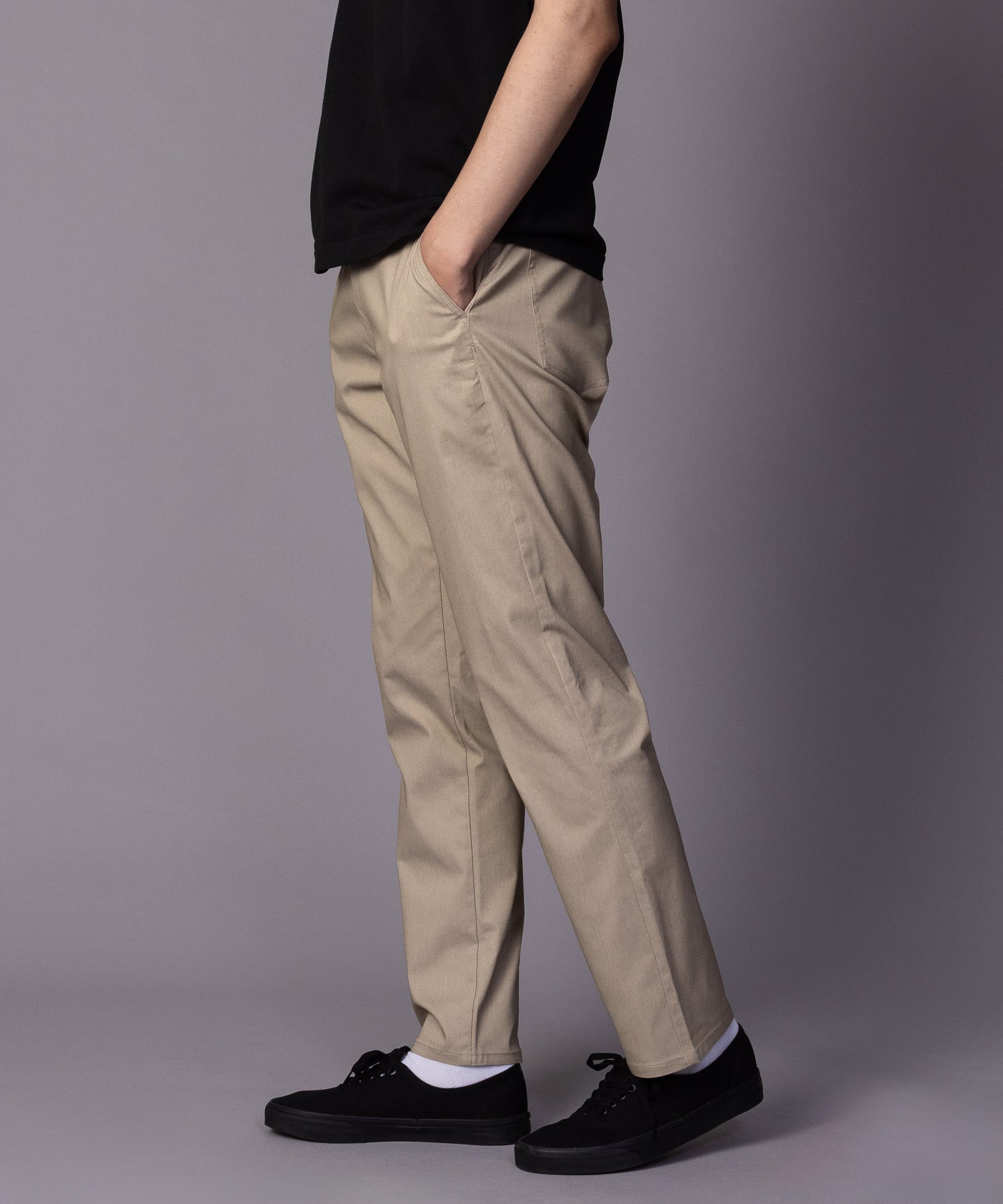 マックハウス Mac-House NAVY 裏メッシュドビーストレートパンツ （ライトベージュ） ライトベージュ