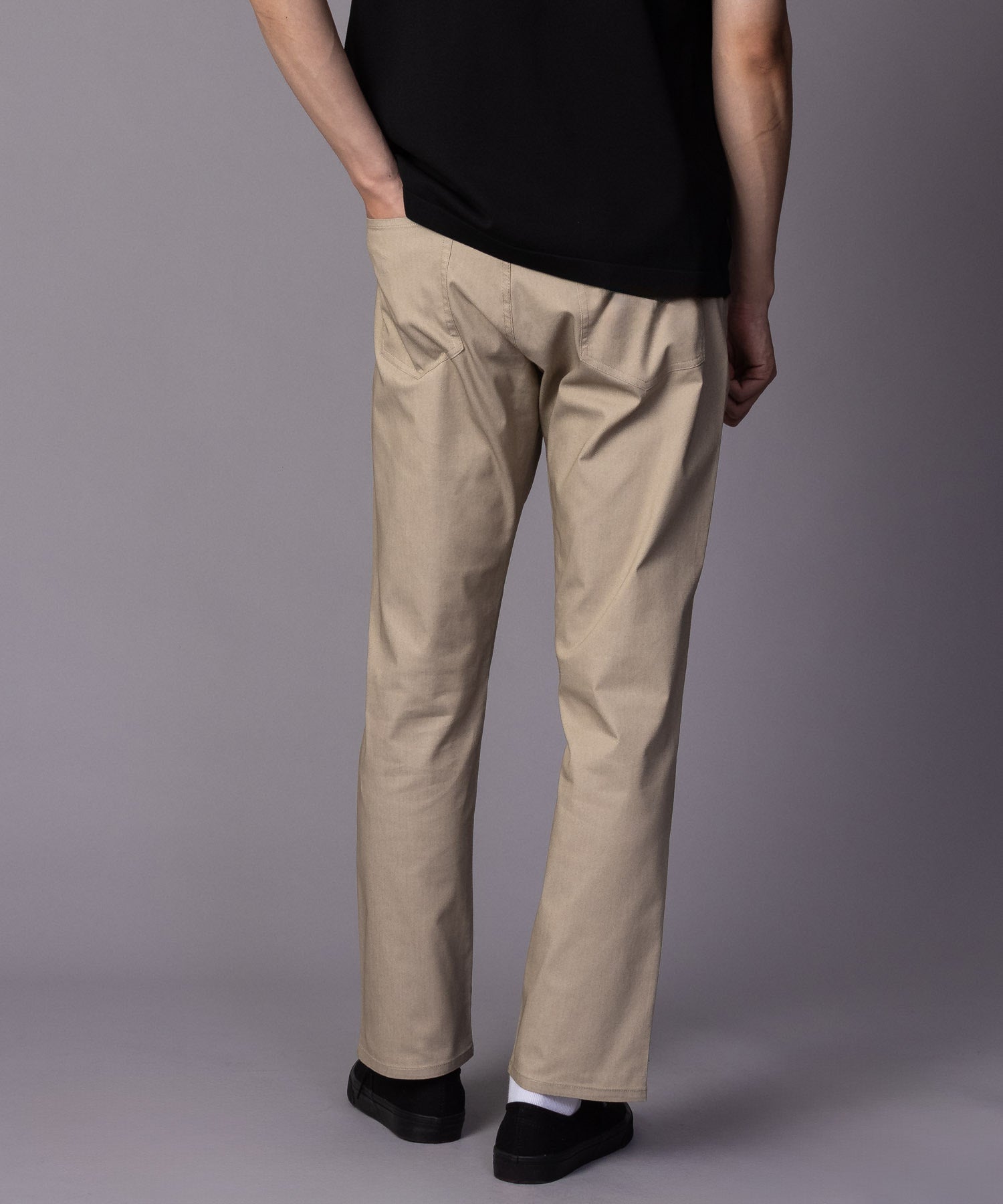 マックハウス Mac-House NAVY 裏メッシュドビーストレートパンツ （ライトベージュ） ライトベージュ