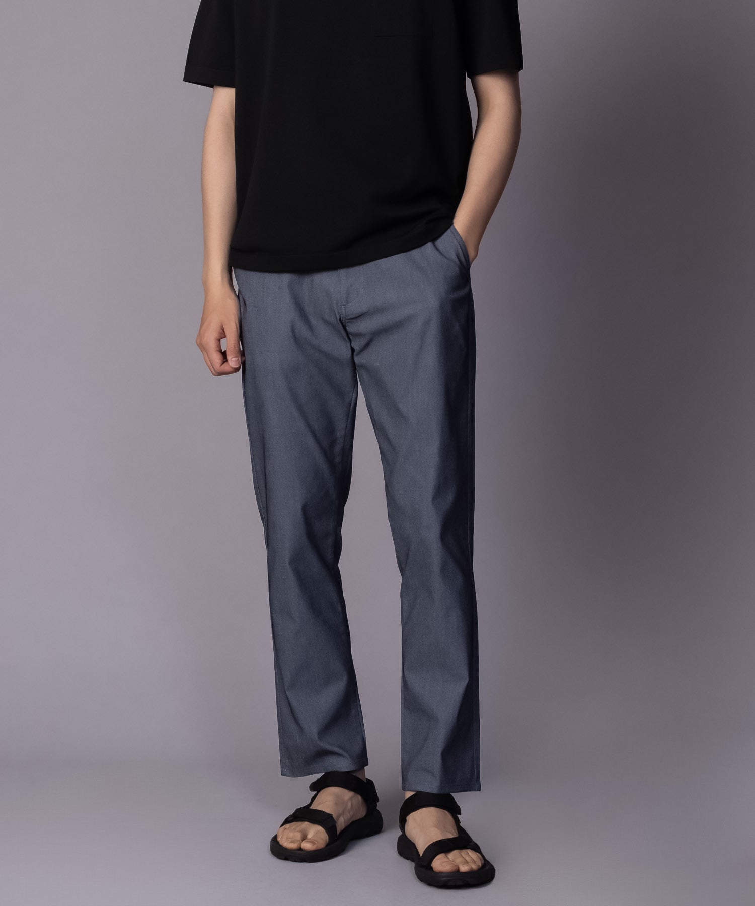 マックハウス Mac-House NAVY 裏メッシュドビーストレートパンツ （ライトベージュ） ライトベージュ