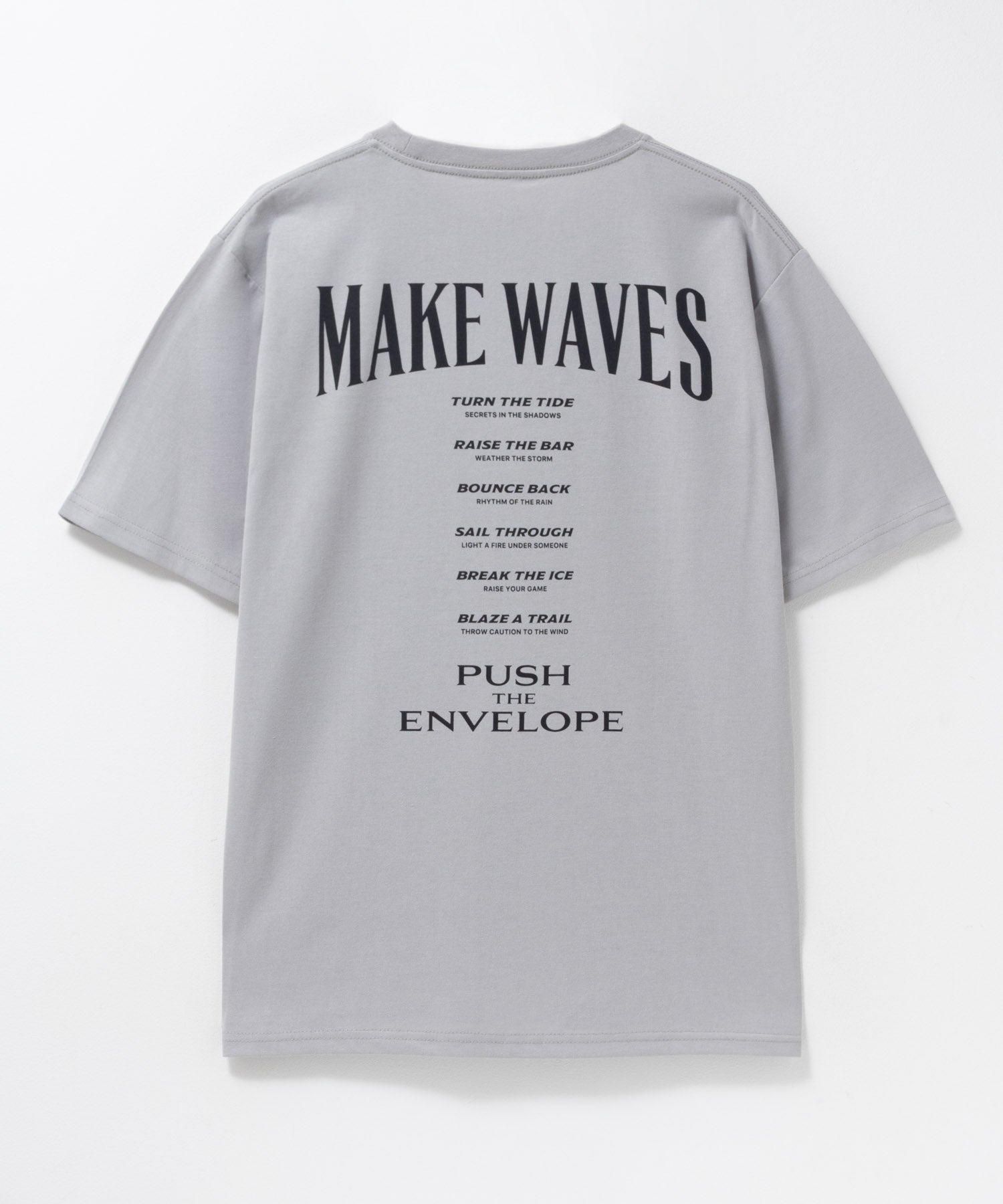 マックハウス Mac-House メッセージデザインプリント半袖Tシャツ （グレー） グレー