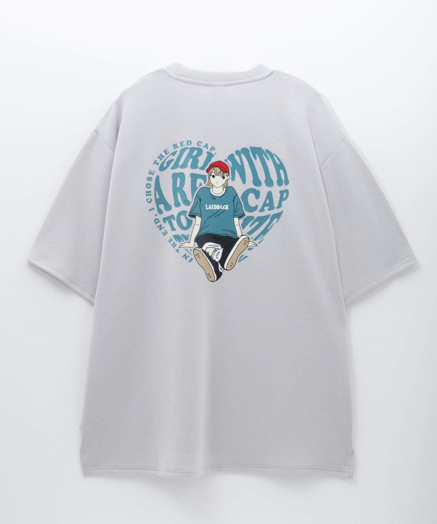 マックハウス Mac-House ポンチ素材バックプリントTシャツ （ライトグレー） ライトグレー