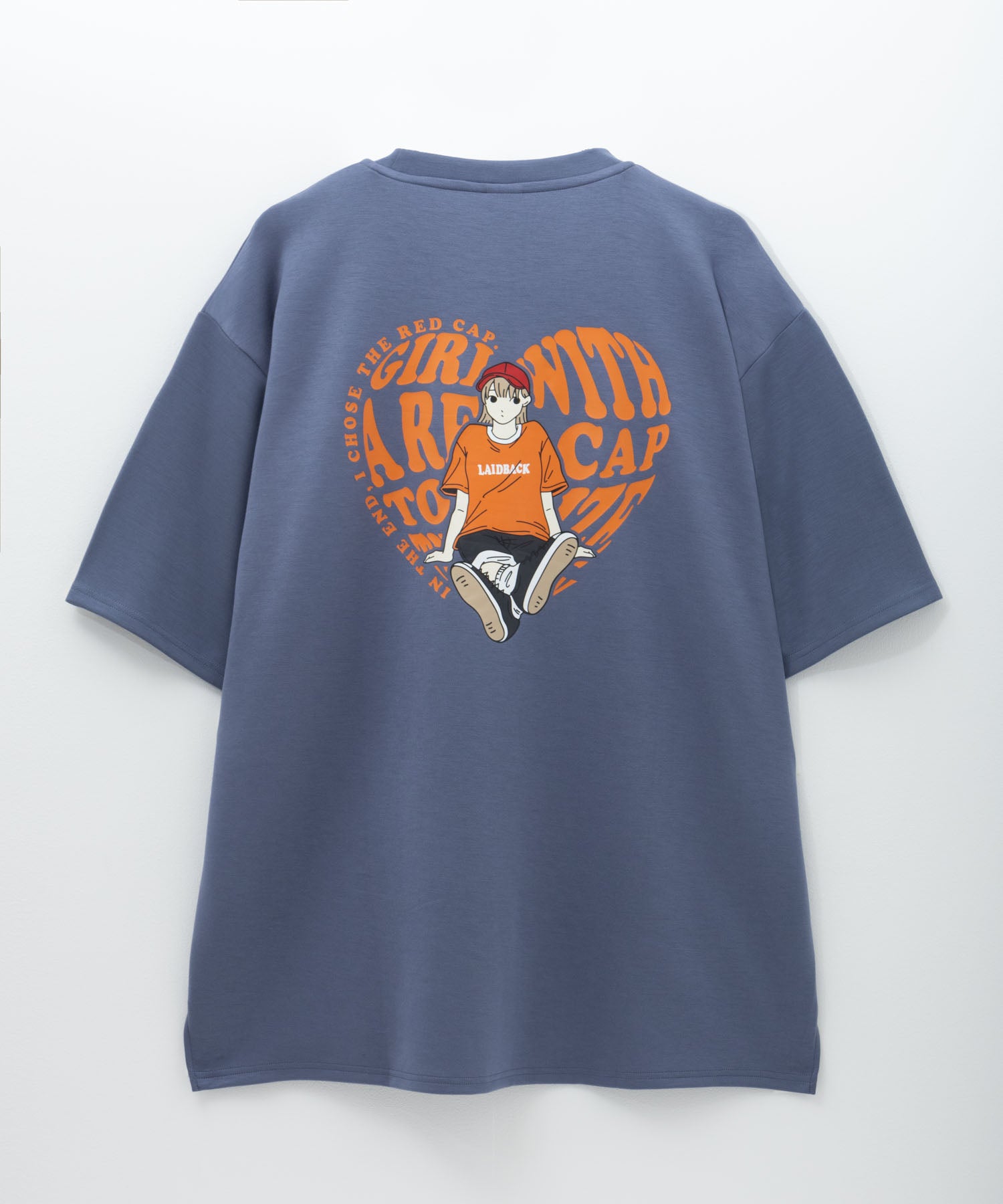 マックハウス Mac-House ポンチ素材バックプリントTシャツ （ライトグレー） ライトグレー