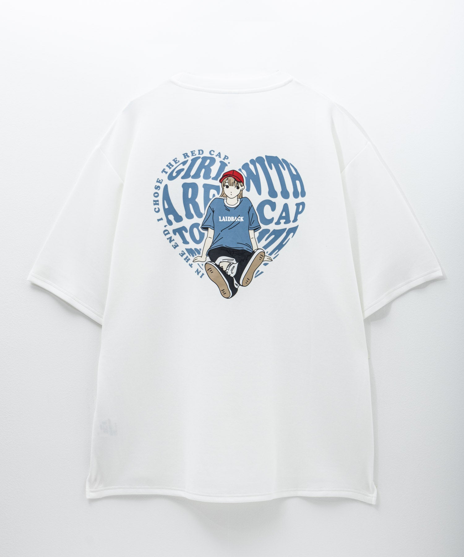 マックハウス Mac-House ポンチ素材バックプリントTシャツ （ホワイト） ホワイト