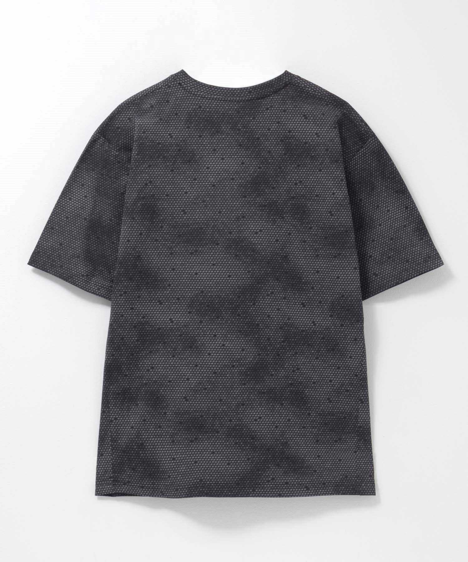 マックハウス Mac-House ドライストレッチ総柄Tシャツ （ブラック） ブラック