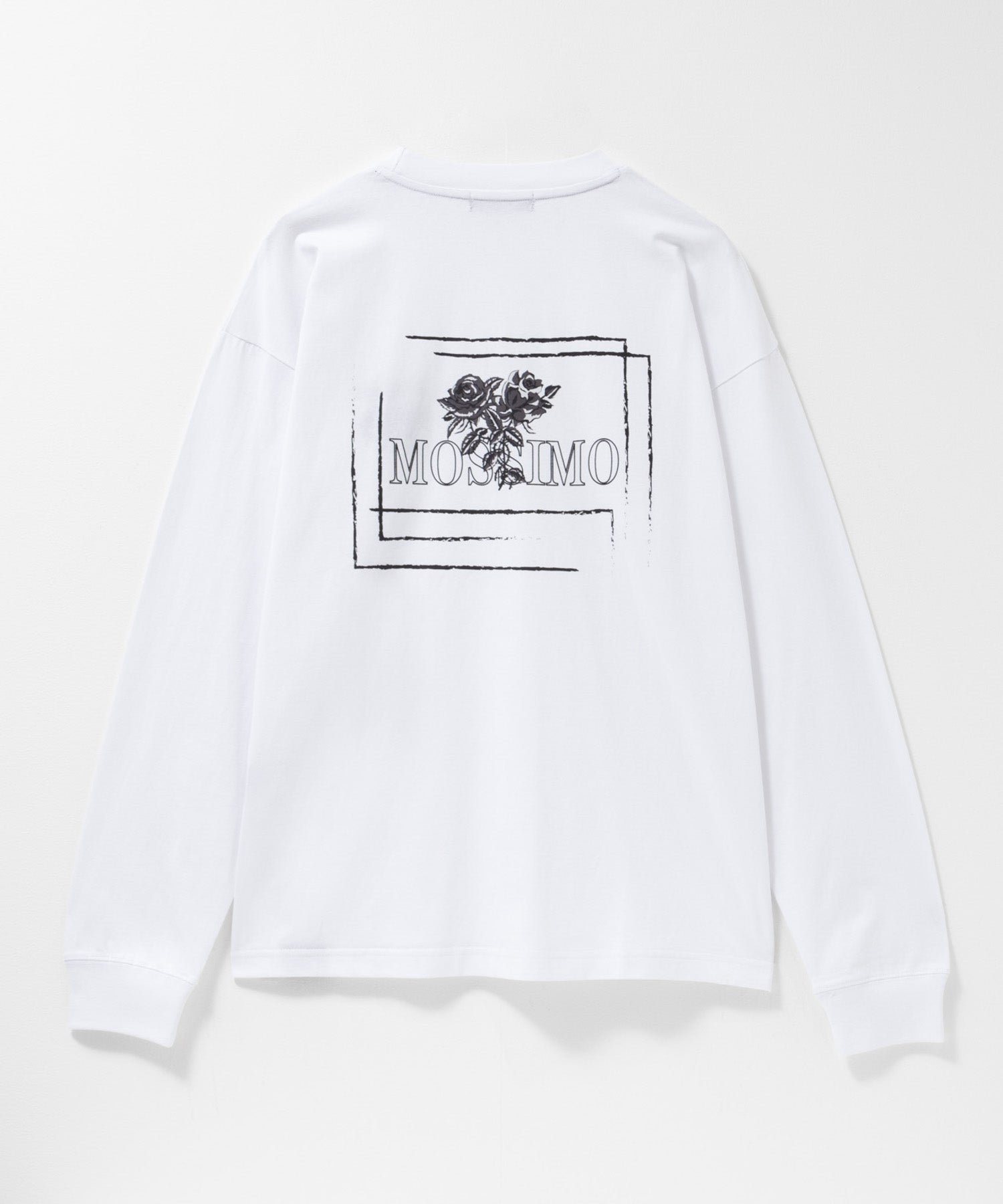 マックハウス Mac-House モノトーンデザイン長袖Tシャツ （ホワイト） ホワイト