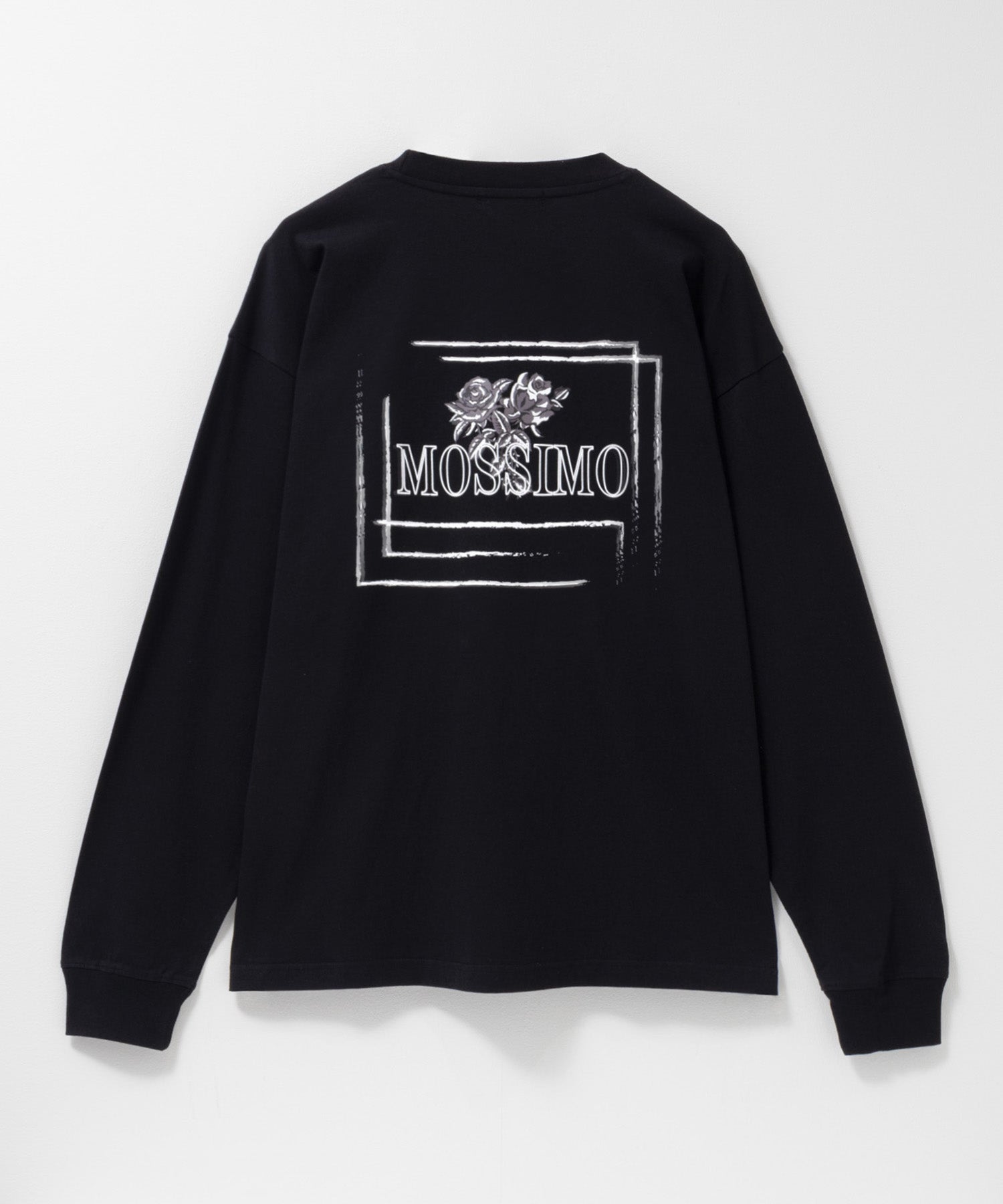 マックハウス Mac-House モノトーンデザイン長袖Tシャツ （ブラック） ブラック