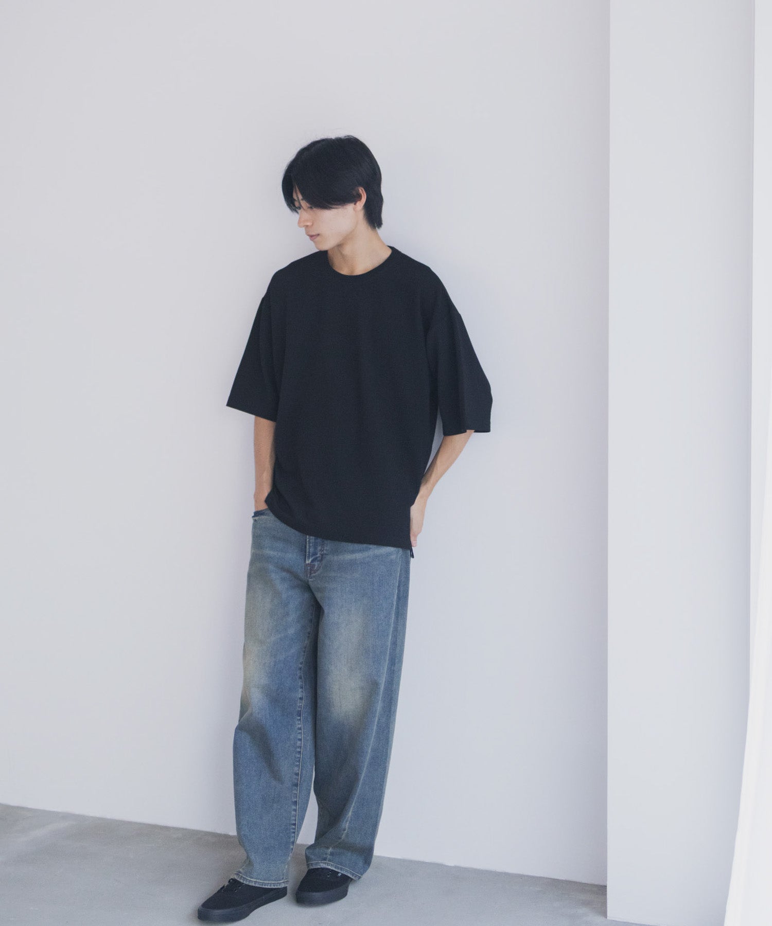 マックハウス Mac-House AIR Smoosy ドライワッフル5分袖Tシャツ （ライトグレー） ライトグレー